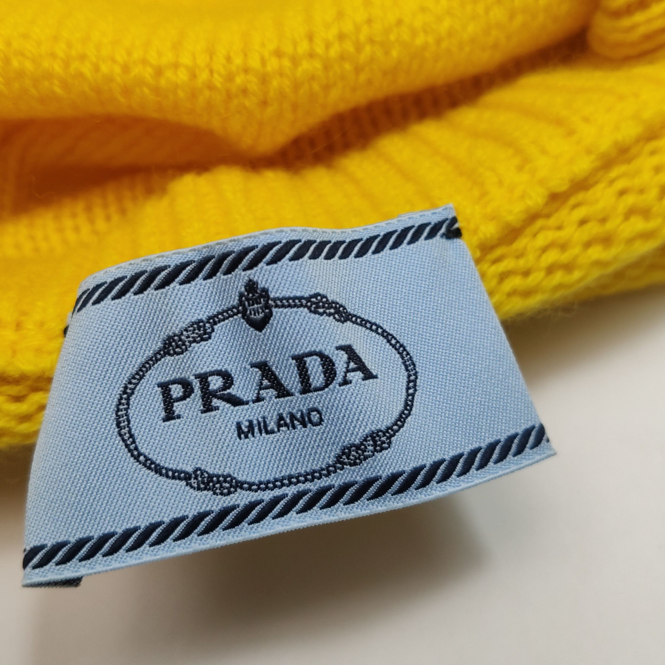 Prada Prada Yellow Cashmere Short Sleeve Sweater - dmc Size S / US 4 / IT 40 - 4 Thumbnail