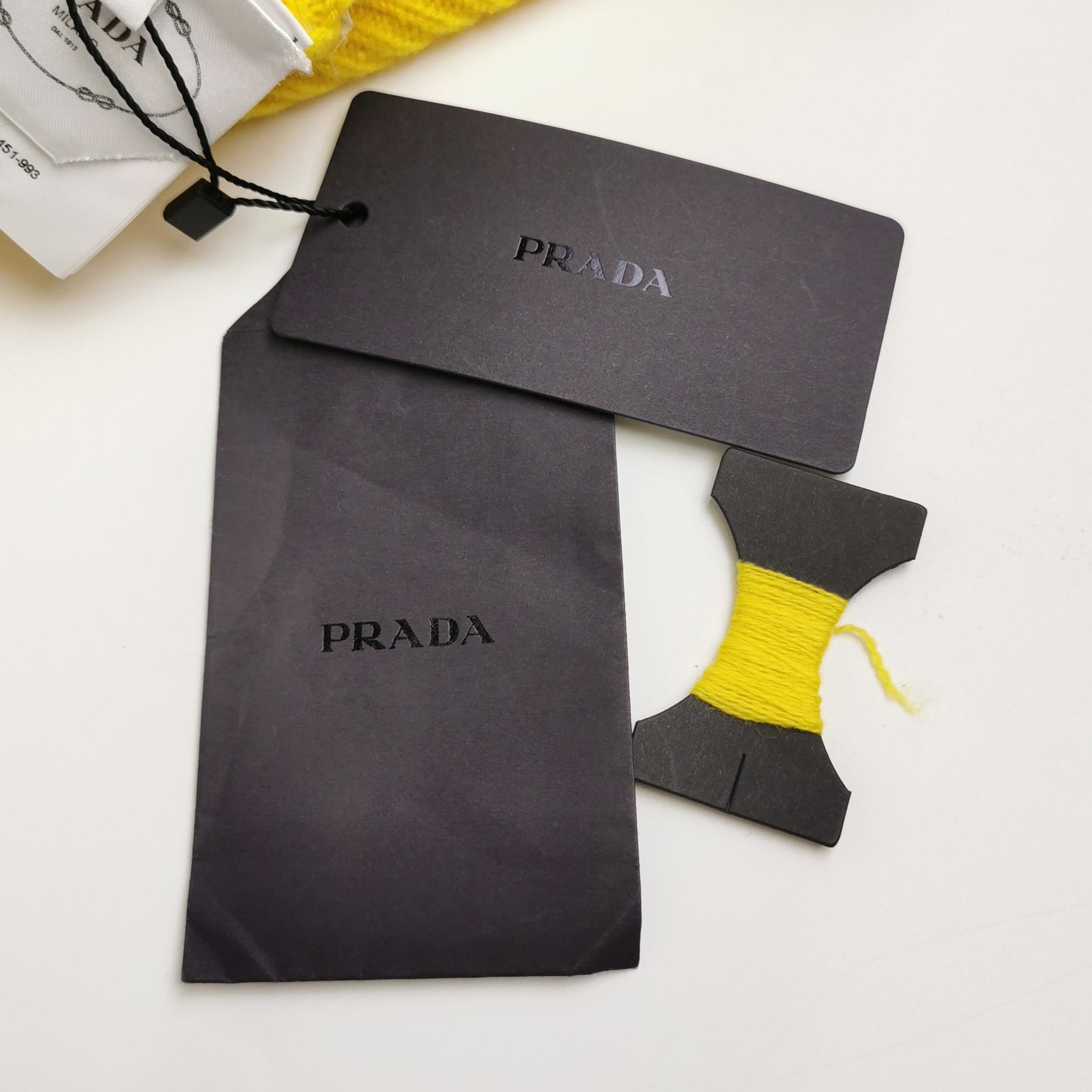 Prada Prada Yellow Cashmere Short Sleeve Sweater - dmc Size S / US 4 / IT 40 - 3 Thumbnail