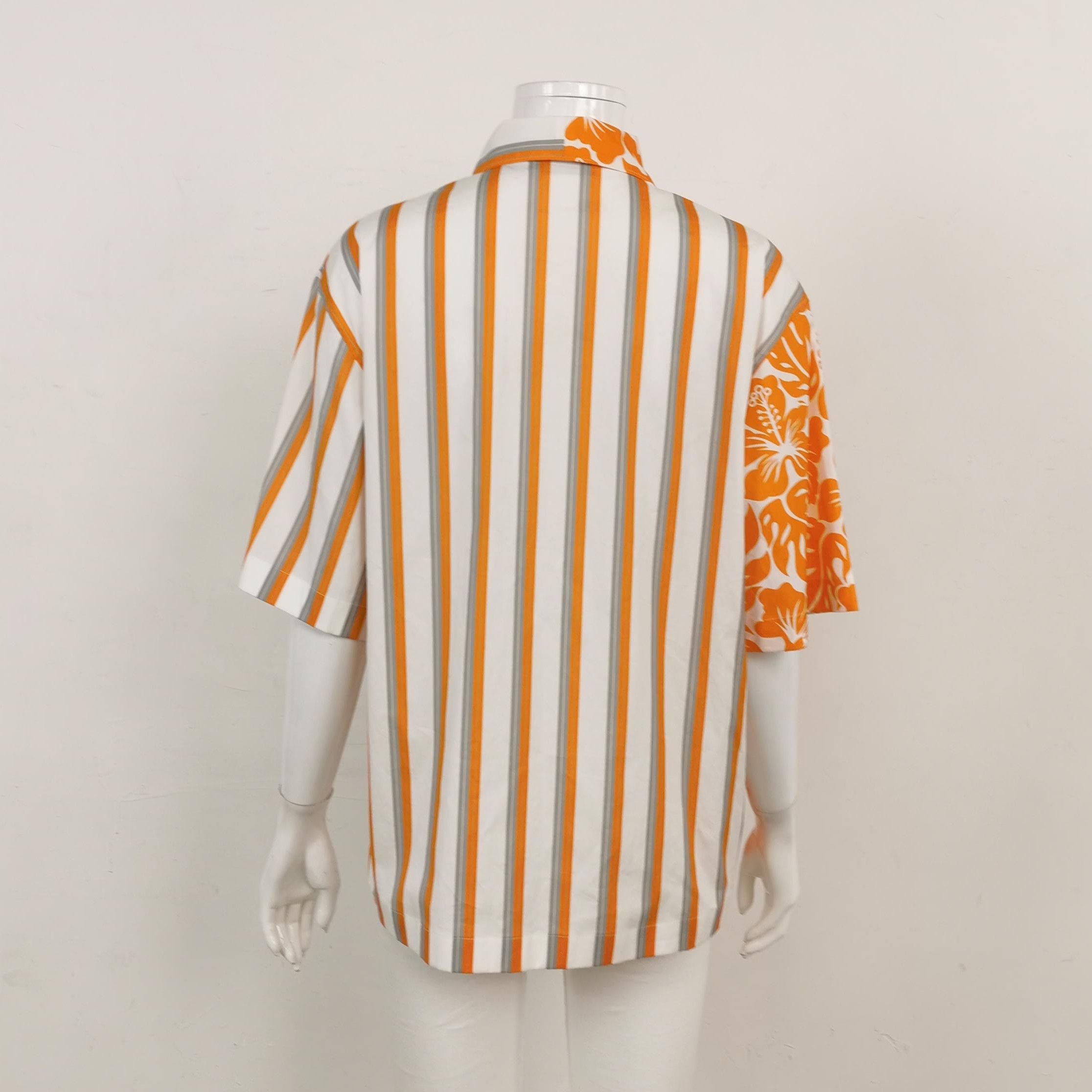 Prada Prada Color-Block Shirt with Floral Pattern - dmc Size M / US 6-8 / IT 42-44 - 2 Thumbnail