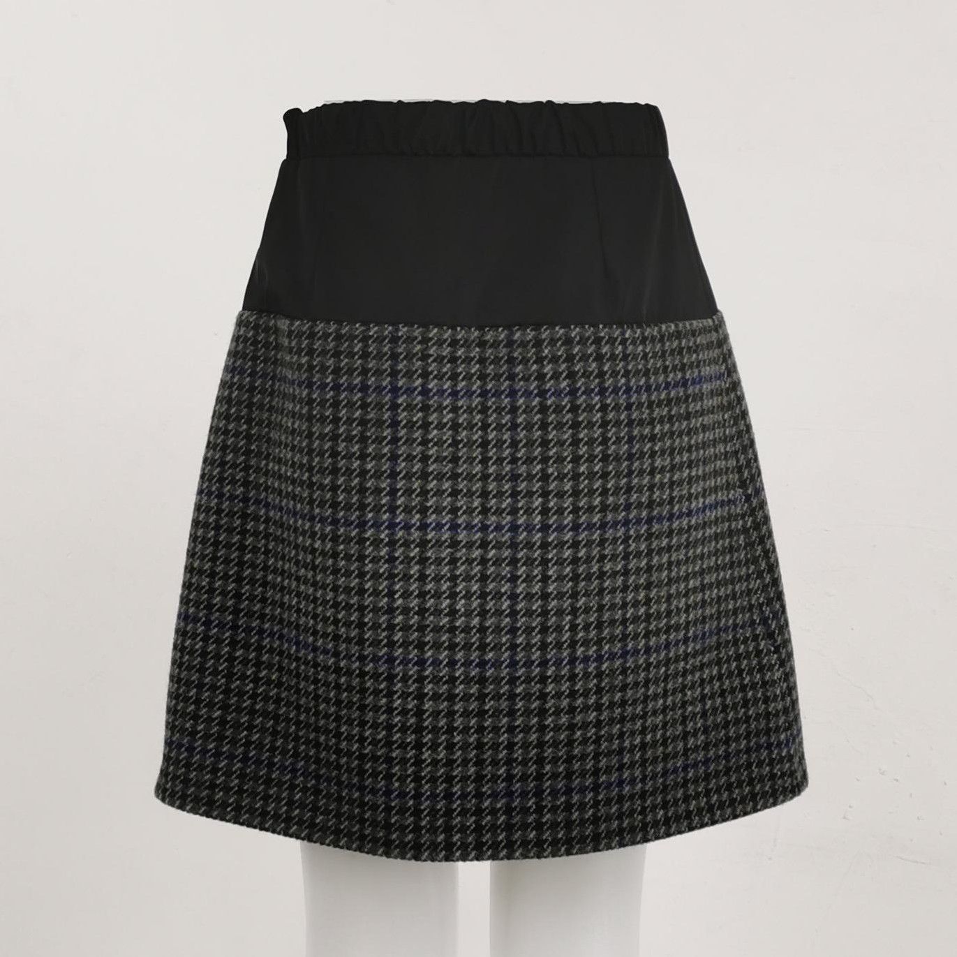 Prada Prada Colorblock Wool Blend Check Skirt - dmc Size 38" / US 16 / IT 52 - 2 Thumbnail