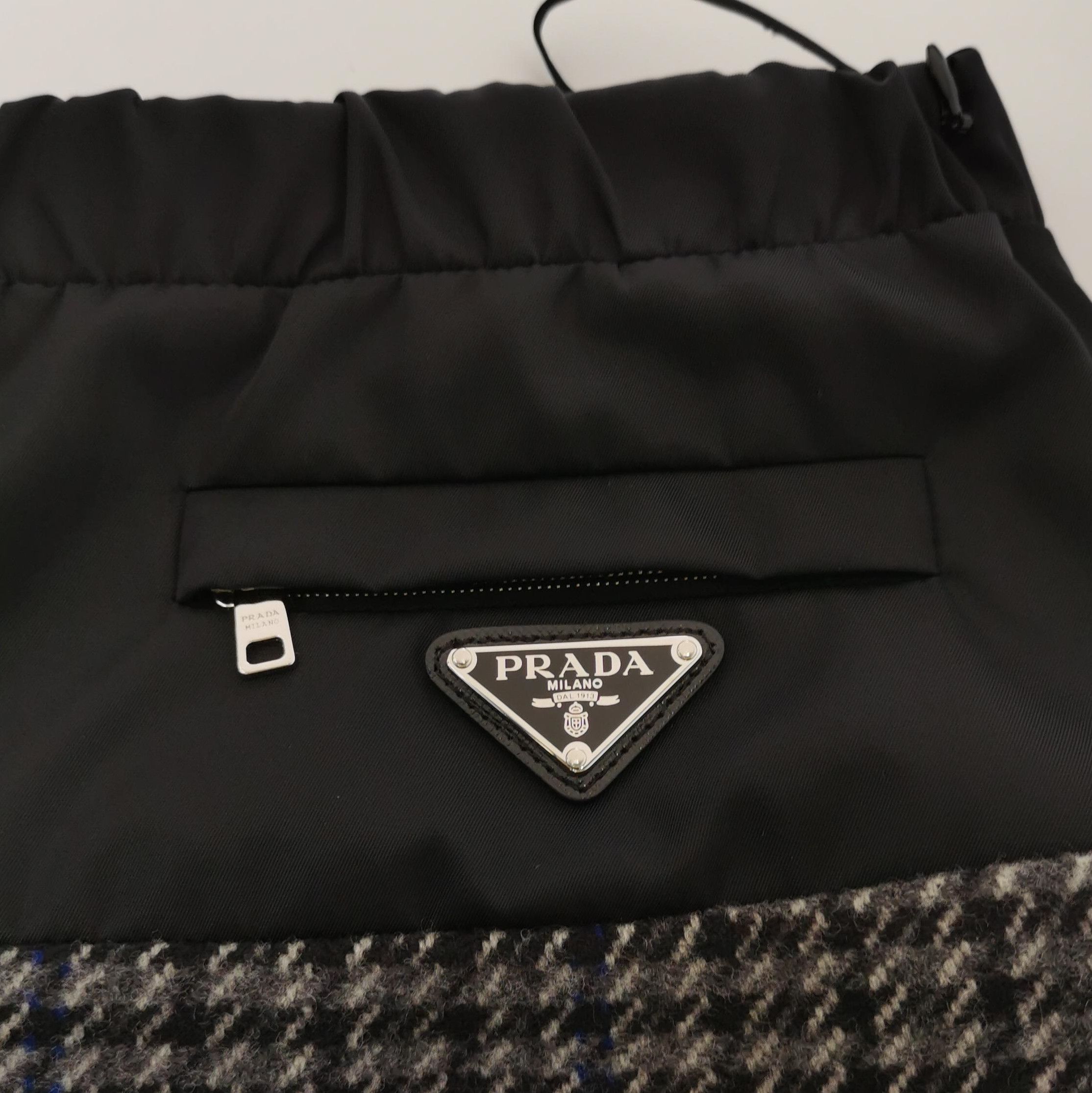 Prada Prada Colorblock Wool Blend Check Skirt - dmc Size 38" / US 16 / IT 52 - 3 Thumbnail