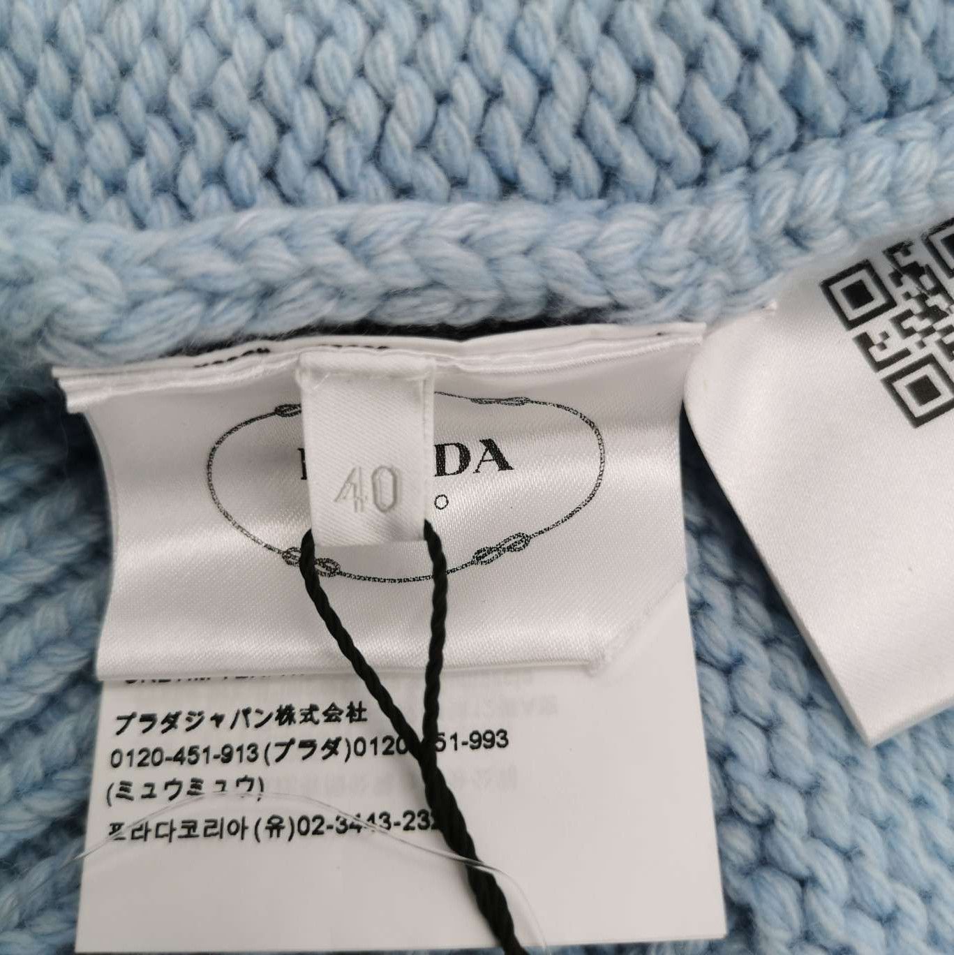 Prada Prada Wool Cashmere Blend V-Neck Sweater - dmc Size M / US 6-8 / IT 42-44 - 7 Thumbnail