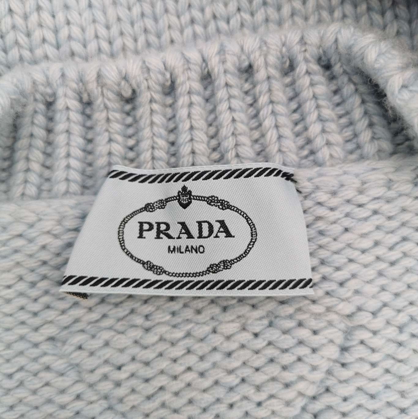 Prada Prada Wool Cashmere Blend V-Neck Sweater - dmc Size M / US 6-8 / IT 42-44 - 6 Thumbnail