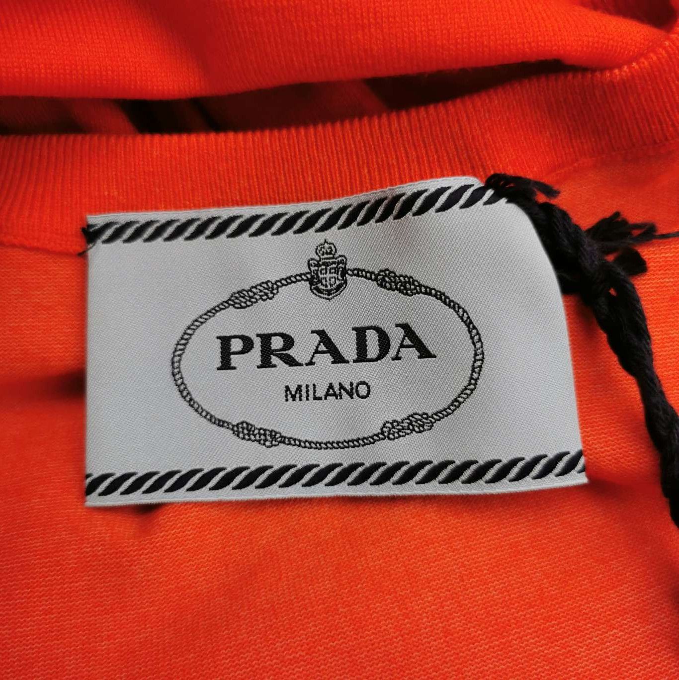 Prada Prada Orange Wool Logo Dress for Women - dmc Size S / US 4 / IT 40 - 5 Thumbnail