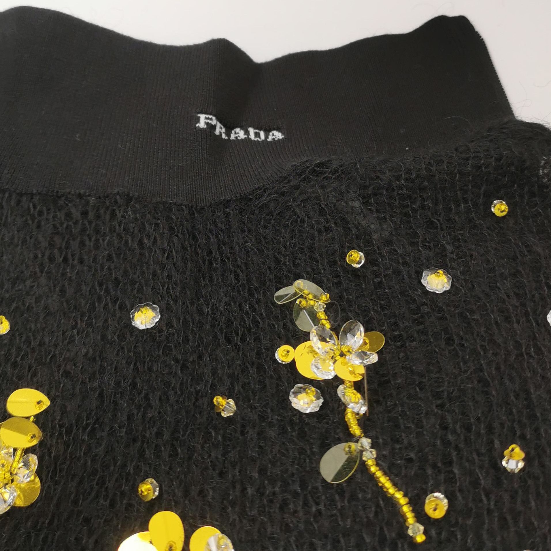 Prada Prada Wool Blend Knit Sweater with Sequins - dmc Size XXS / US 00 / IT 34 - 3 Thumbnail