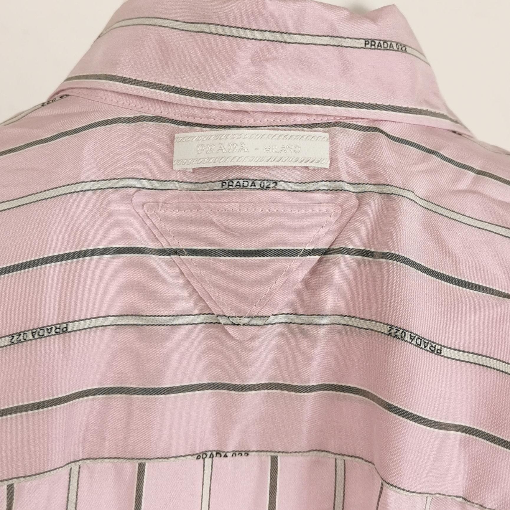 Prada Prada Striped Silk Waist Detail Dress - dmc Size S / US 4 / IT 40 - 5 Thumbnail