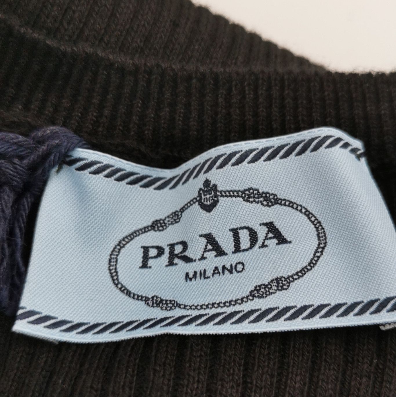 Prada Prada Black Ribbed Knit Long Sleeve Top - dmc Size S / US 4 / IT 40 - 6 Thumbnail