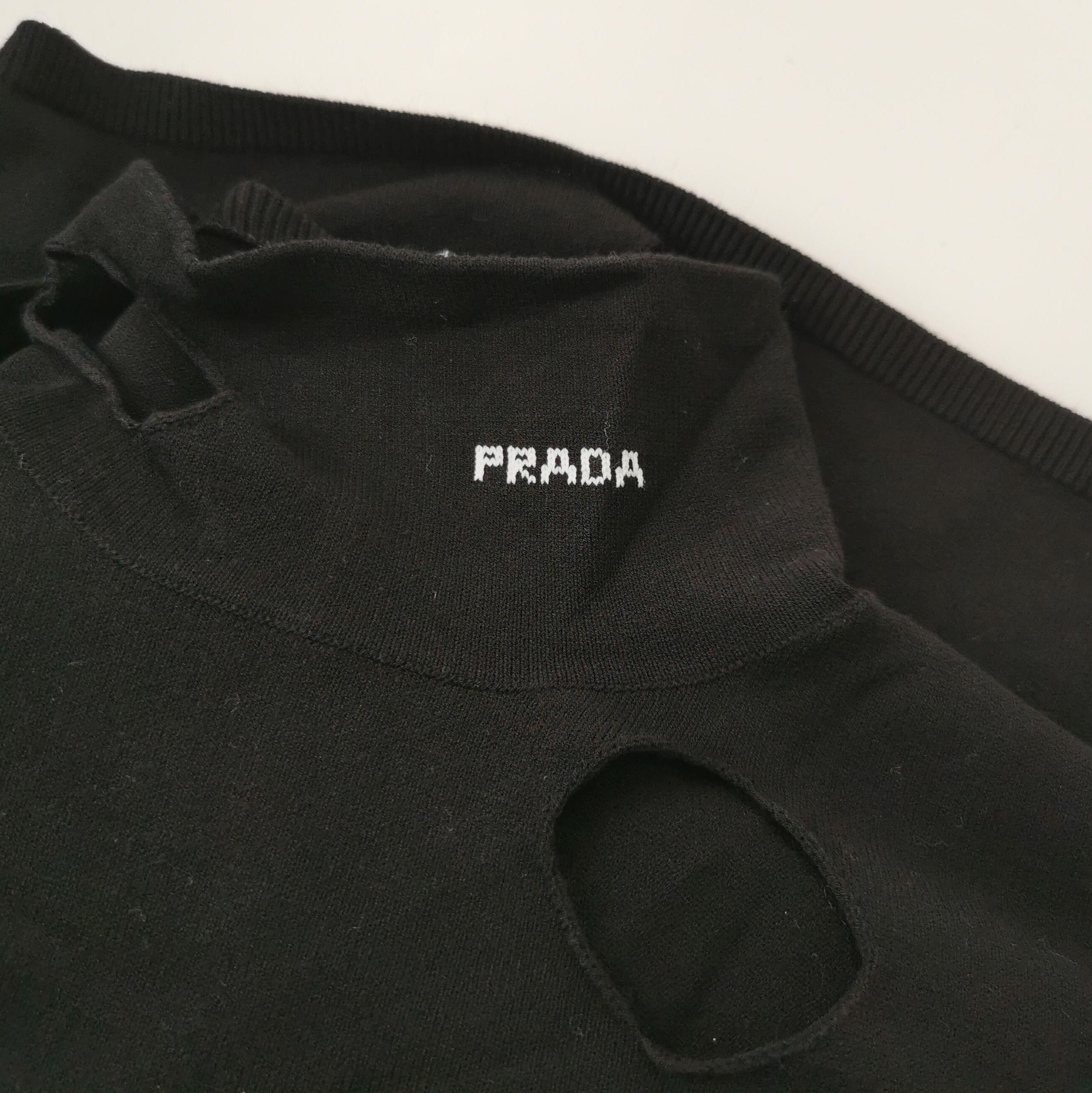 Prada Prada Cut-Out Logo Knit Sweater Size 40 - dmc Size M / US 6-8 / IT 42-44 - 3 Thumbnail