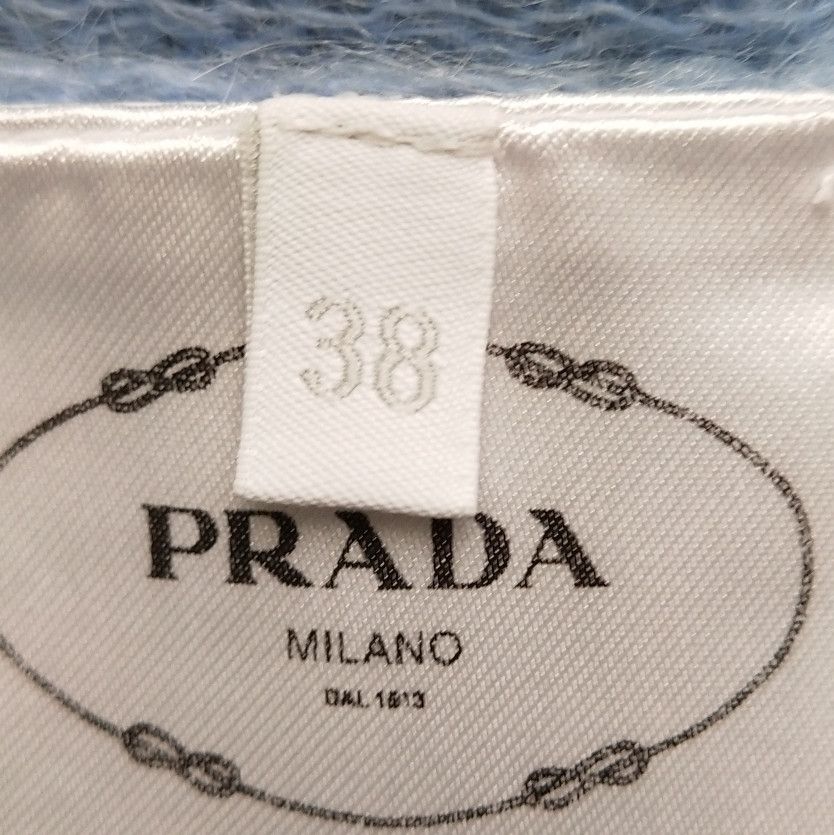 Prada Prada Soft Blue Wool Blend Polo Sweater - dmc Size M / US 6-8 / IT 42-44 - 6 Thumbnail