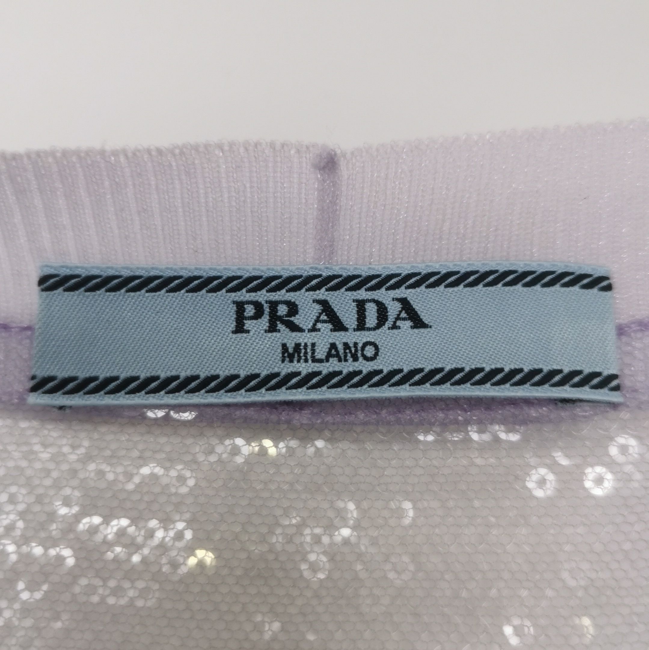 Prada Prada Sequined Triangle Logo V-Neck Jacket - dmc Size M / US 6-8 / IT 42-44 - 6 Thumbnail