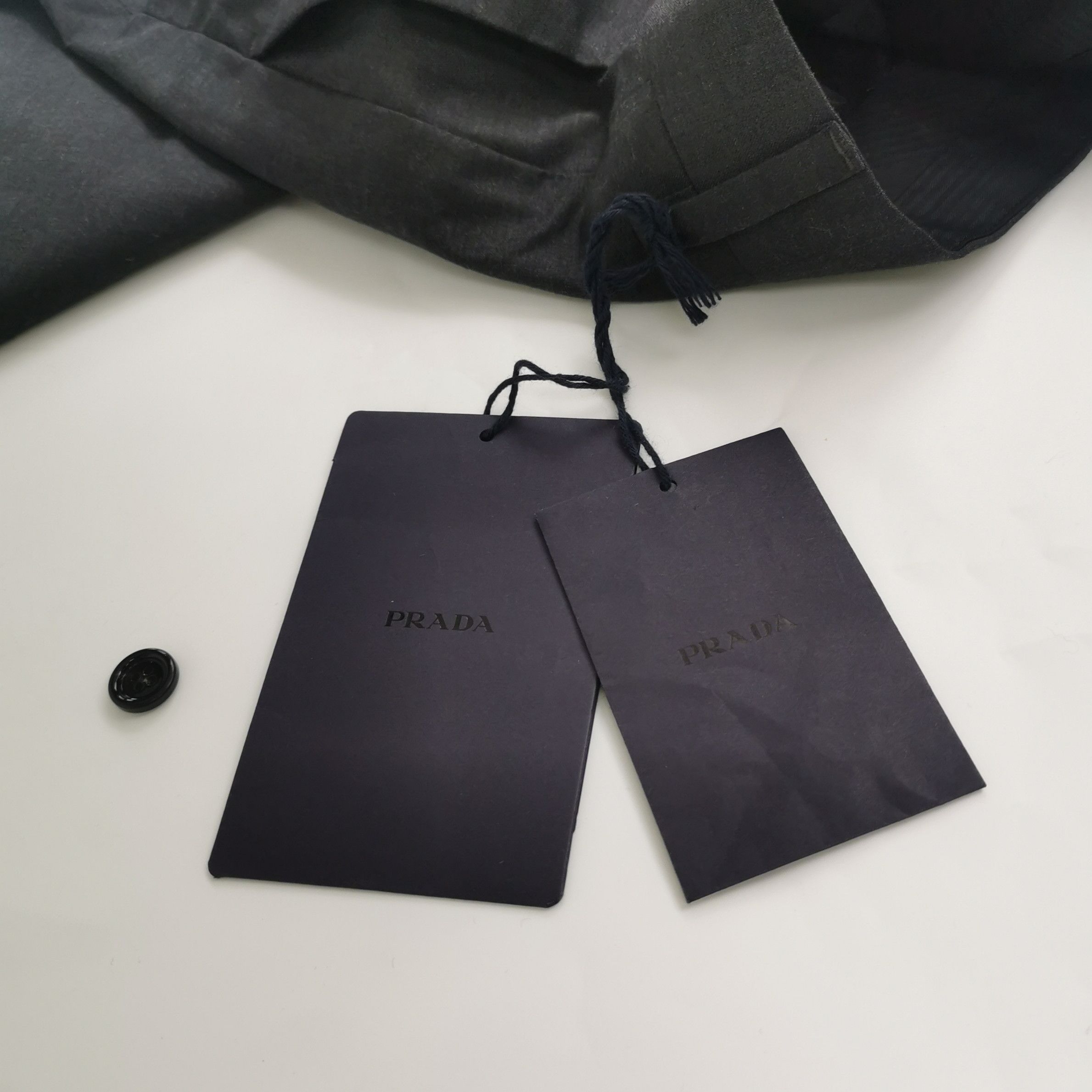 Prada Prada Black Wool Wide-Leg Trousers - dmc Size 38" / US 16 / IT 52 - 3 Thumbnail