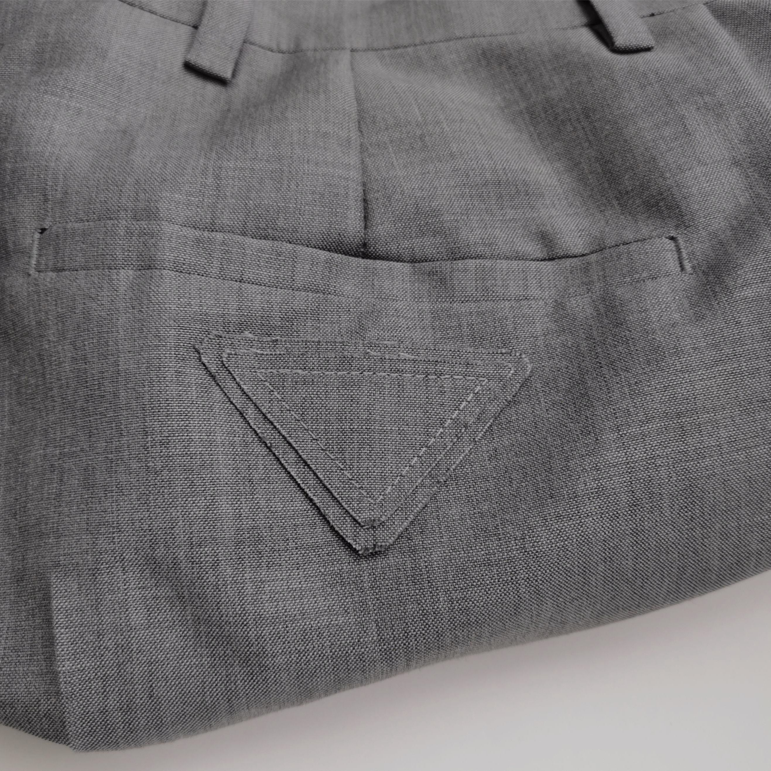 Prada Prada Gray Wool Blend Long Pants - dmc Size 22" - 3 Thumbnail