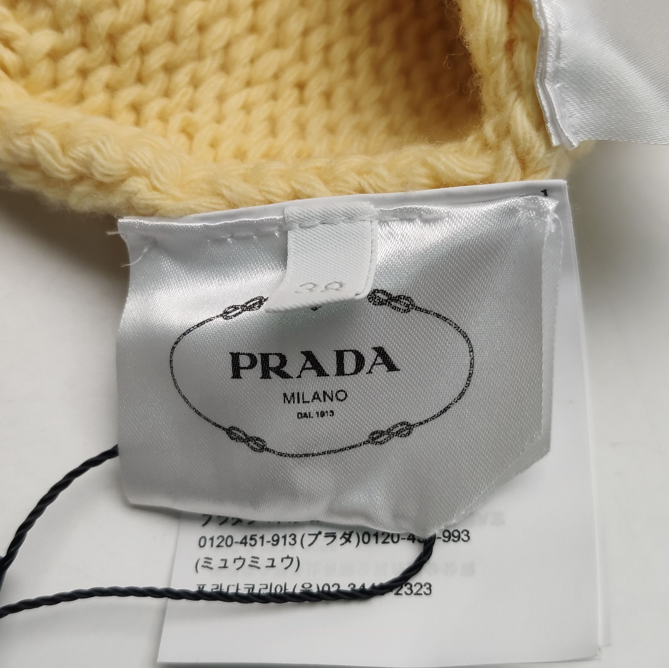 Prada Prada Yellow V-Neck Long Sleeve Sweater Size 38 - dmc Size S / US 4 / IT 40 - 9 Thumbnail
