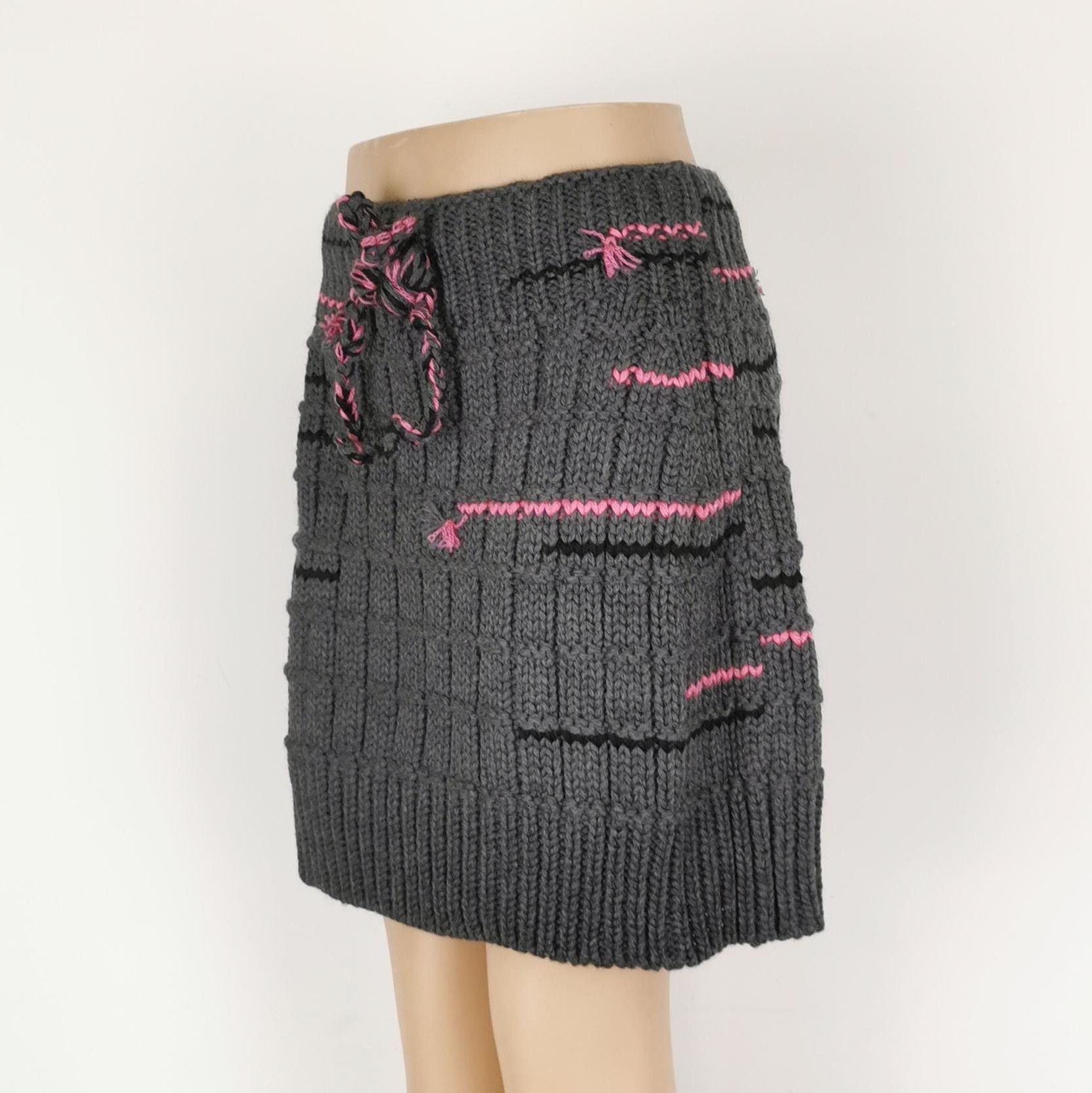 Prada Prada Colorful Woven Wool Skirt Size 42 - dmc Size 42" / US 20 - 2 Thumbnail