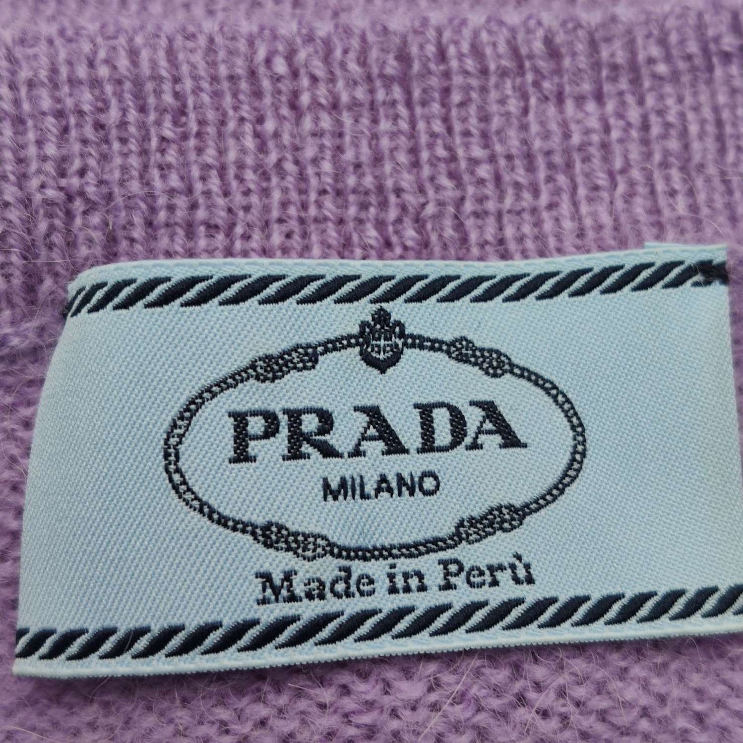 Prada Prada Purple Alpaca Wool Crew Neck Sweater - dmc Size L / US 10 / IT 46 - 3 Thumbnail
