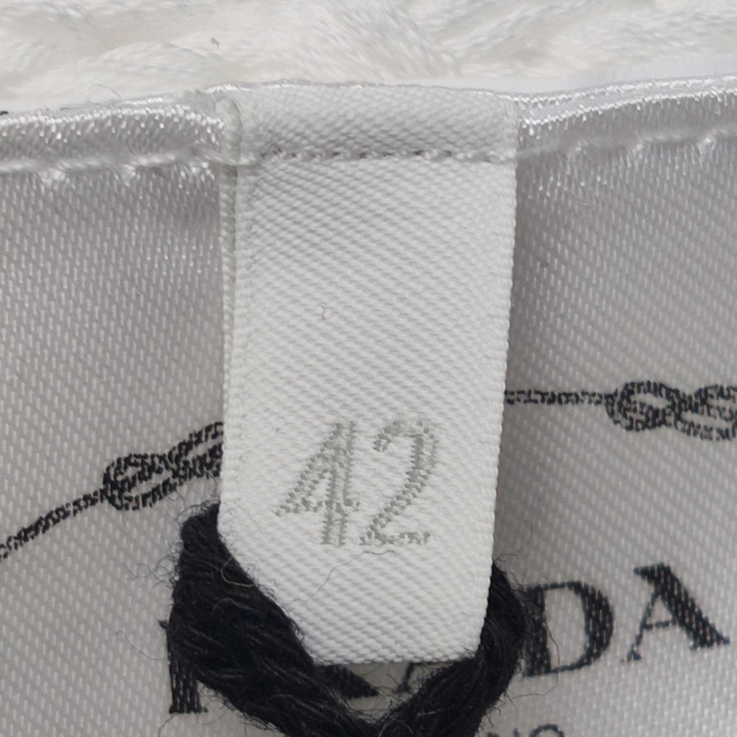 Prada Prada Cotton V-Neck Sweater in White - dmc Size L / US 10 / IT 46 - 6 Thumbnail