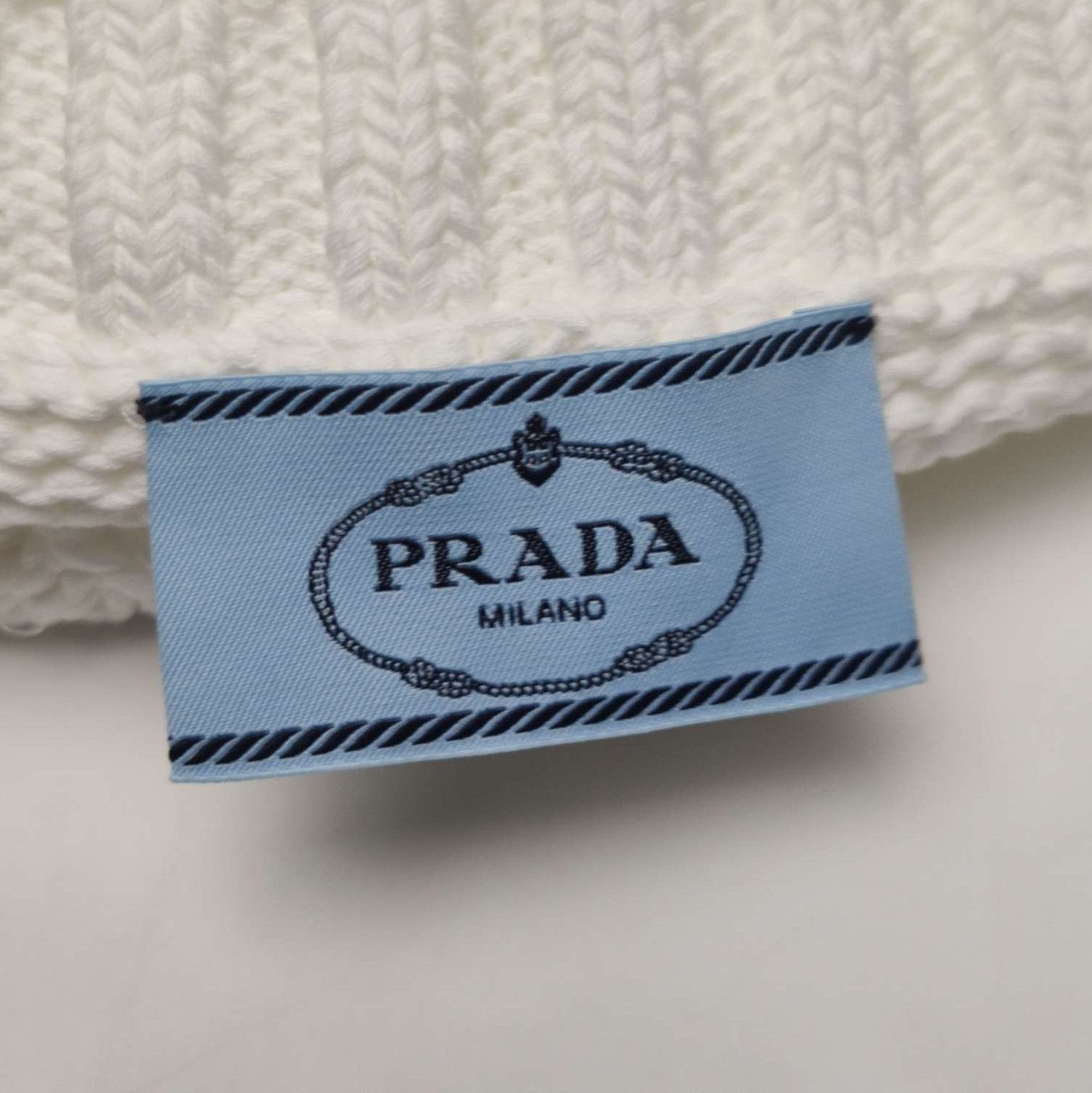 Prada Prada Cotton V-Neck Sweater in White - dmc Size L / US 10 / IT 46 - 5 Thumbnail