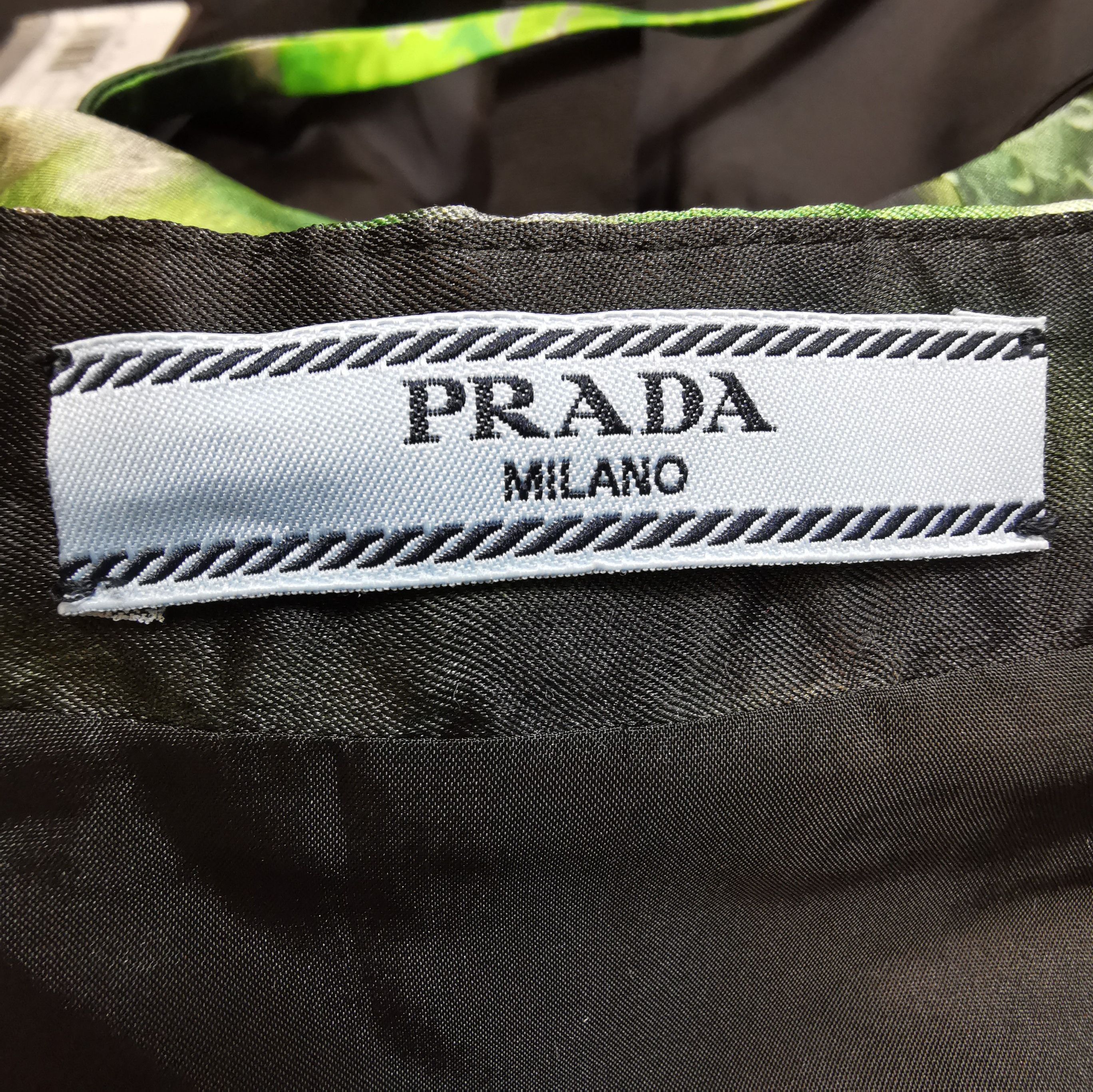Prada Prada Color-Block Silk Blend Floral Dress - dmc Size S / US 4 / IT 40 - 3 Thumbnail