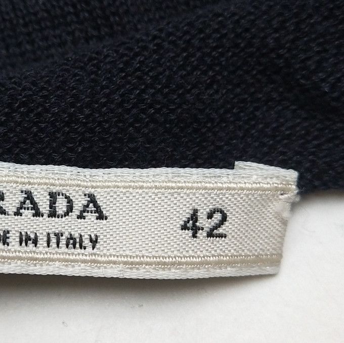 Prada Prada Black Cotton Knit Top Size 42 - dmc Size L / US 10 / IT 46 - 5 Thumbnail