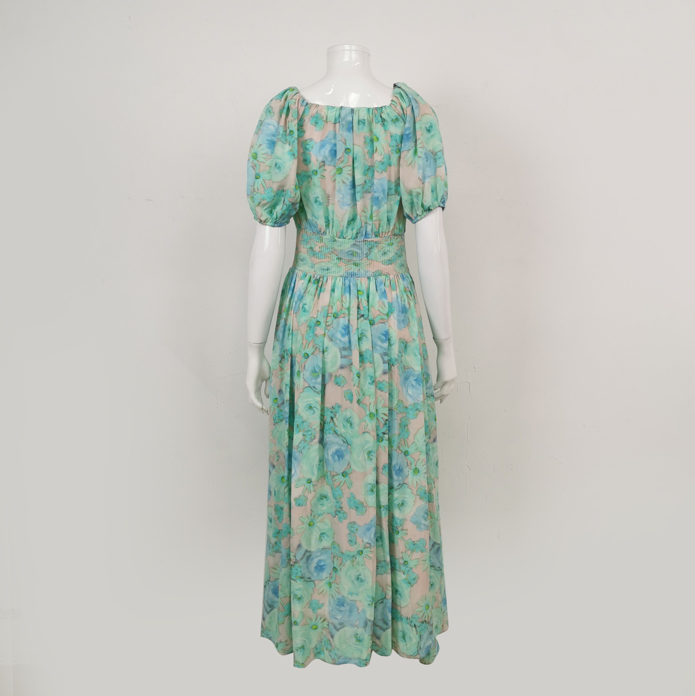 Prada Prada Silk Print Dress in Pastel Colors - dmc Size S / US 4 / IT 40 - 2 Thumbnail