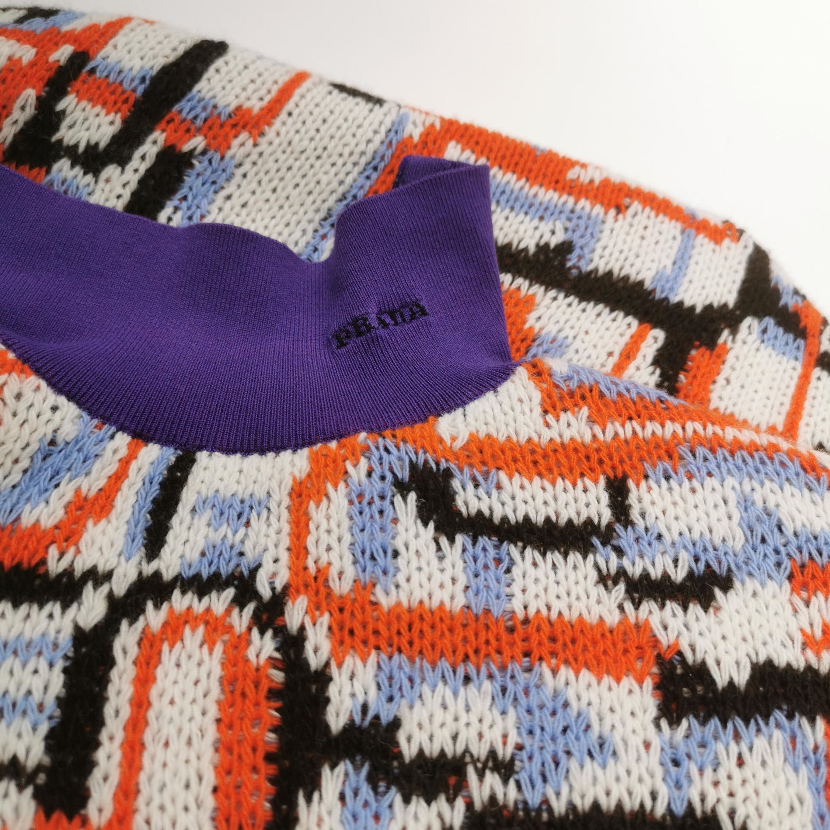 Prada Prada Color Block Wool-Cashmere Turtleneck Sweater - dmc Size M / US 6-8 / IT 42-44 - 3 Thumbnail
