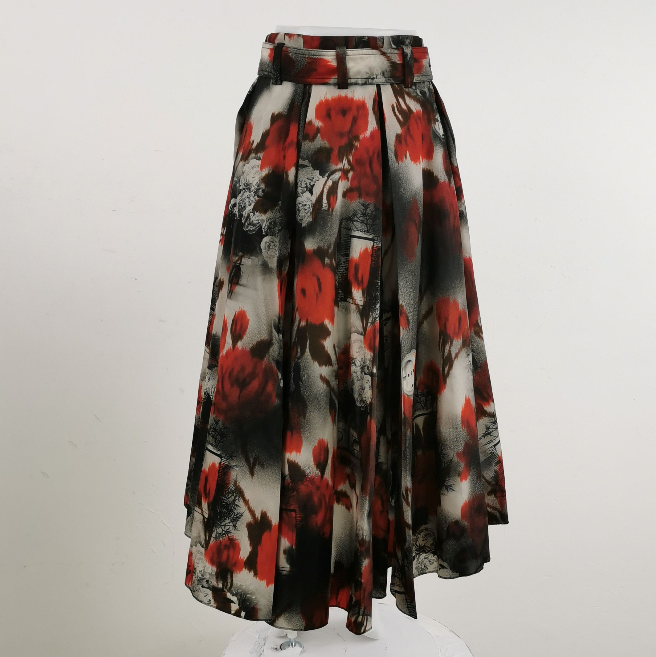Prada Prada Color-Blocked Floral Skirt - dmc Size 38" / US 16 / IT 52 - 2 Thumbnail