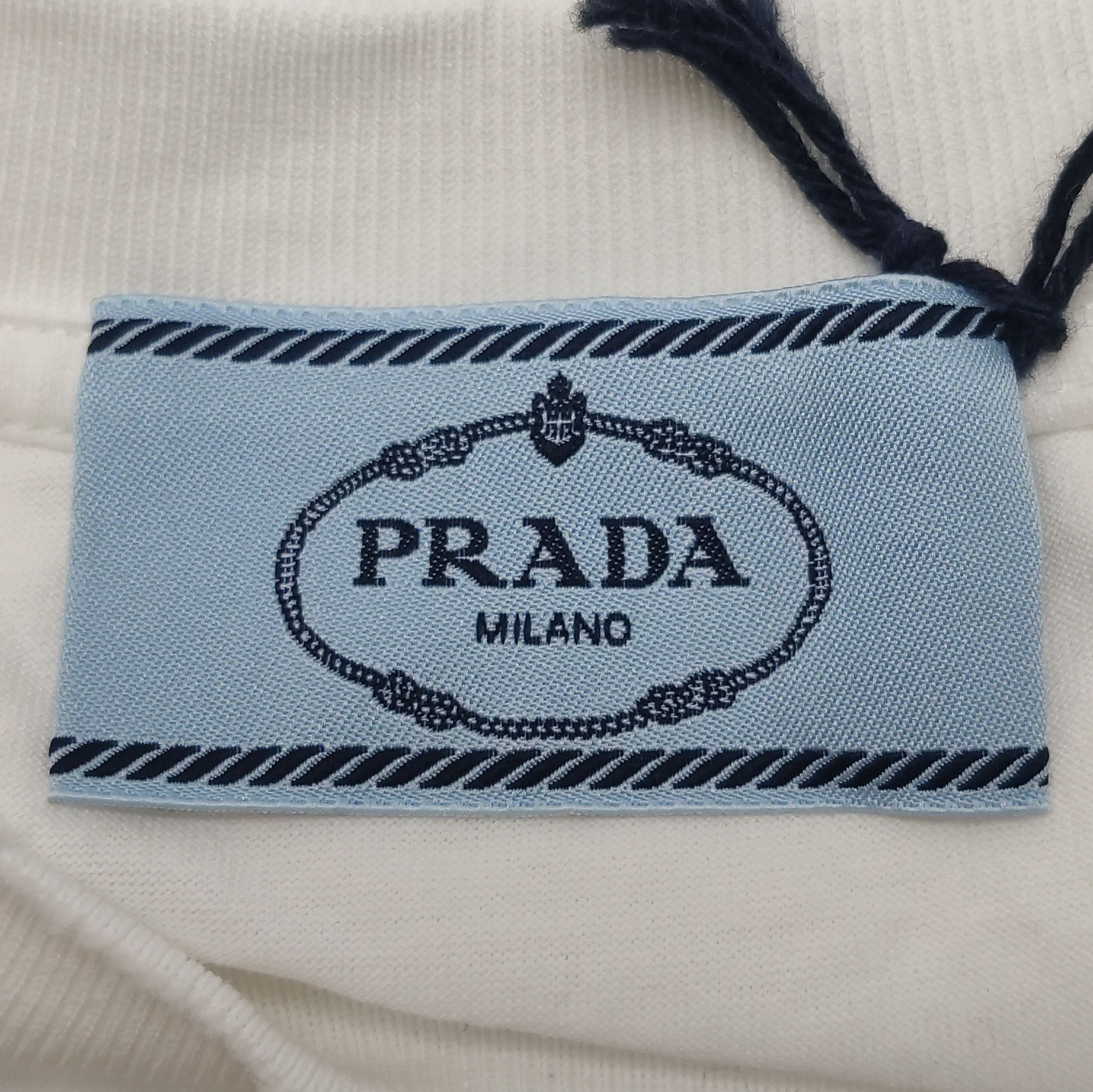 Prada Prada Sequin Triangle Embellished Cotton Tee - dmc Size XS / US 0-2 / IT 36-38 - 5 Thumbnail