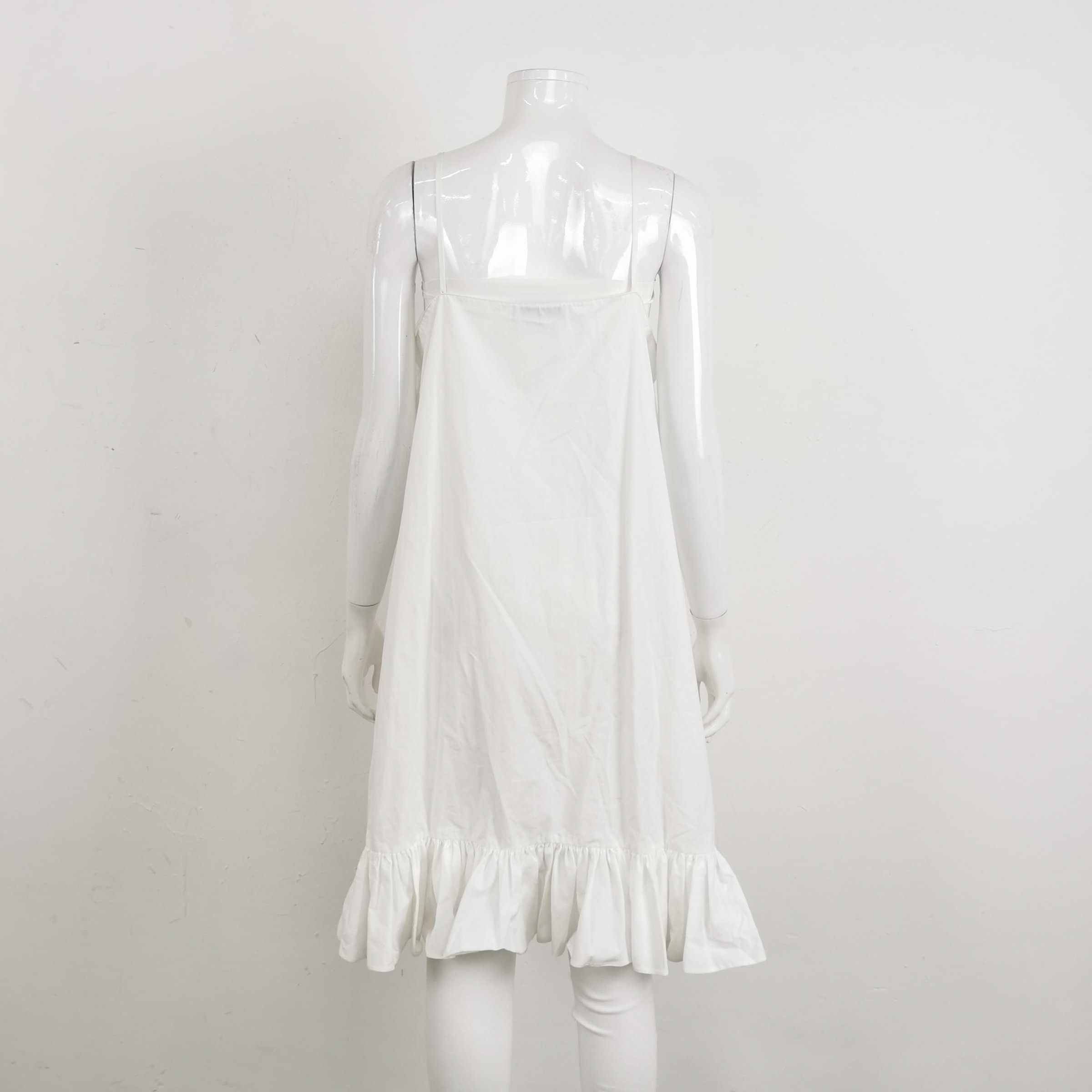 Prada Prada Classic Cotton Dress in White - dmc Size L / US 10 / IT 46 - 4 Thumbnail