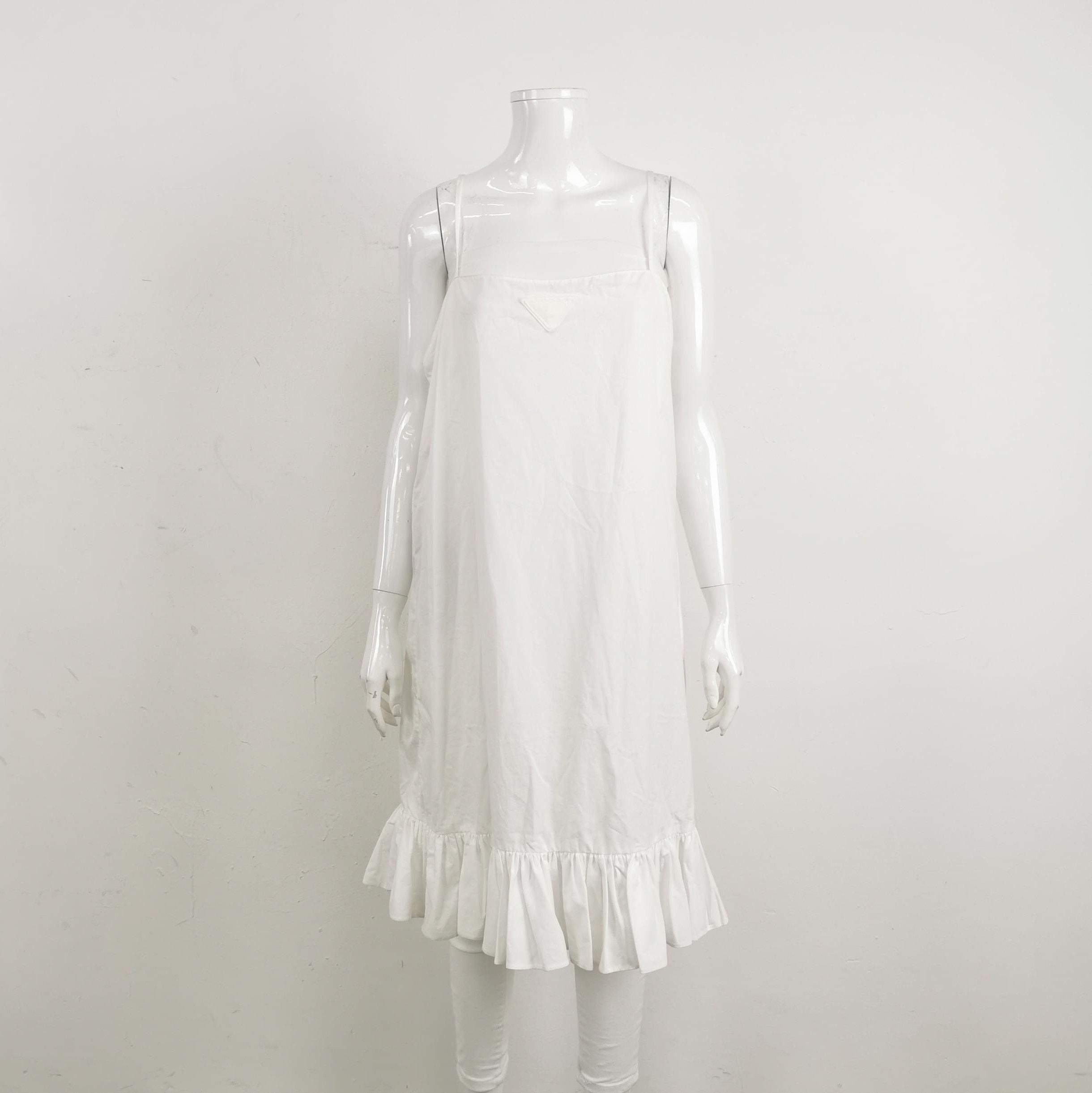 Prada Prada Classic Cotton Dress in White - dmc Size L / US 10 / IT 46 - 3 Thumbnail