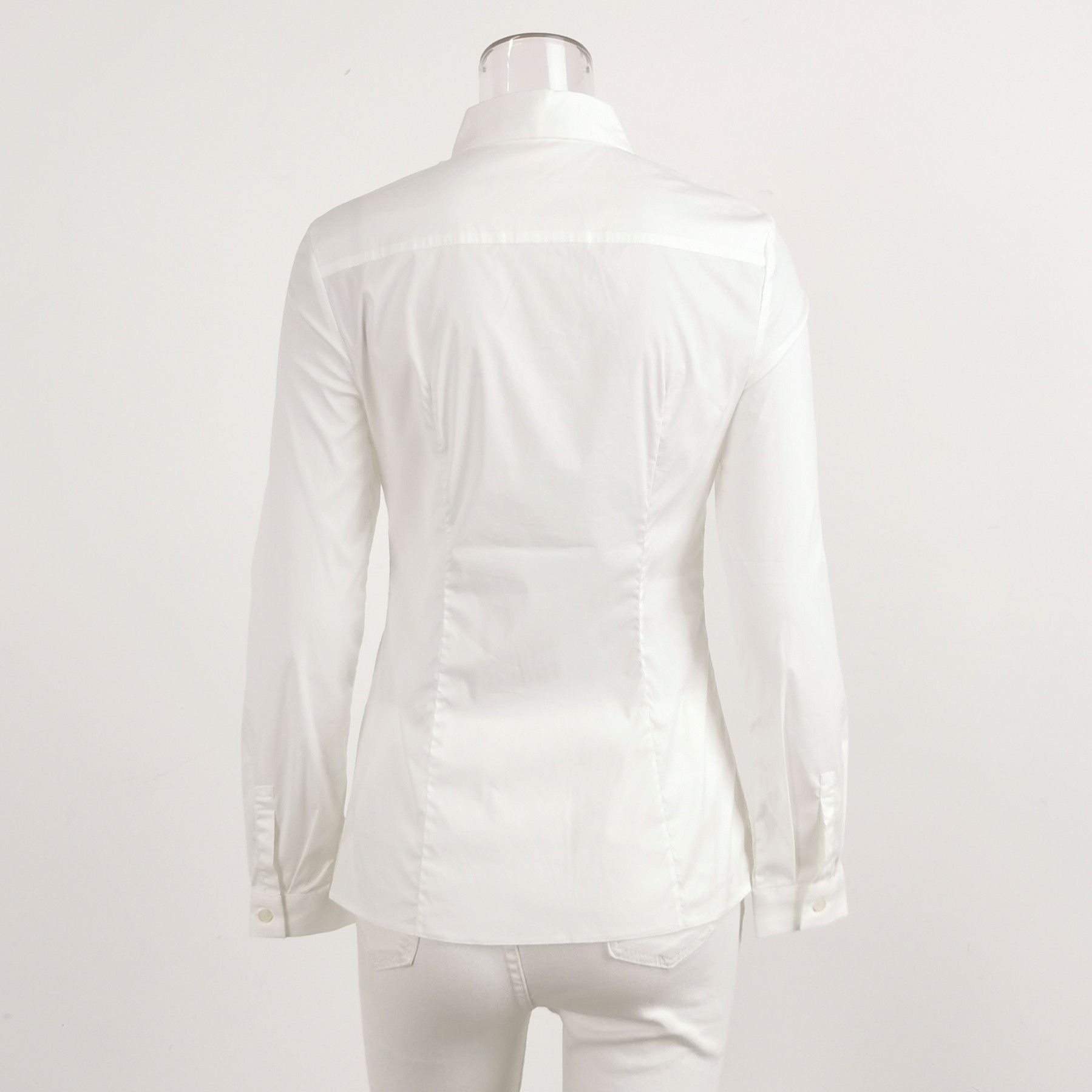 Prada Prada Logo Cotton Button-Up Shirt for Women - dmc Size M / US 6-8 / IT 42-44 - 2 Thumbnail