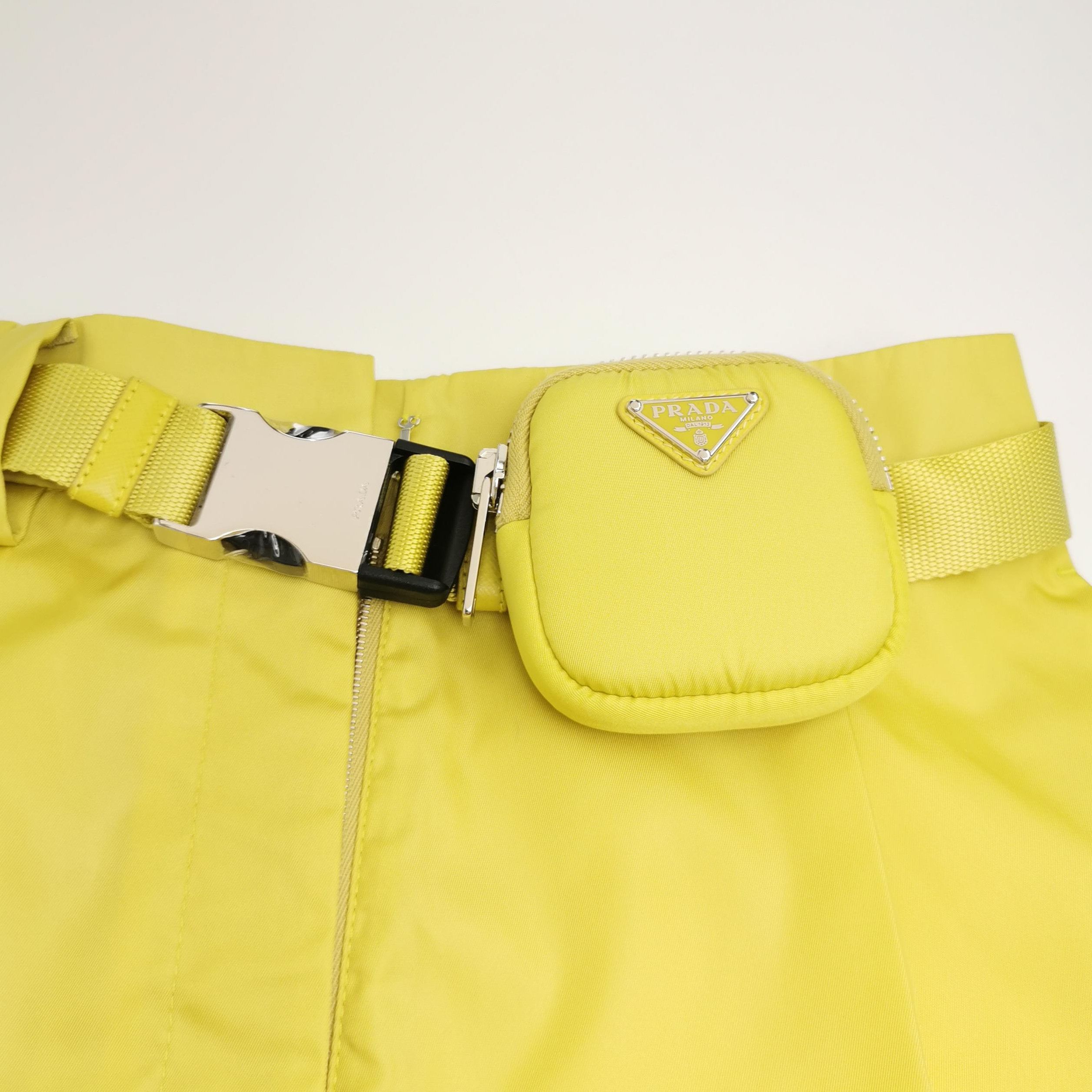 Prada Prada Yellow Belted Shorts with Pouch - dmc Size 38" / US 16 / IT 52 - 3 Thumbnail