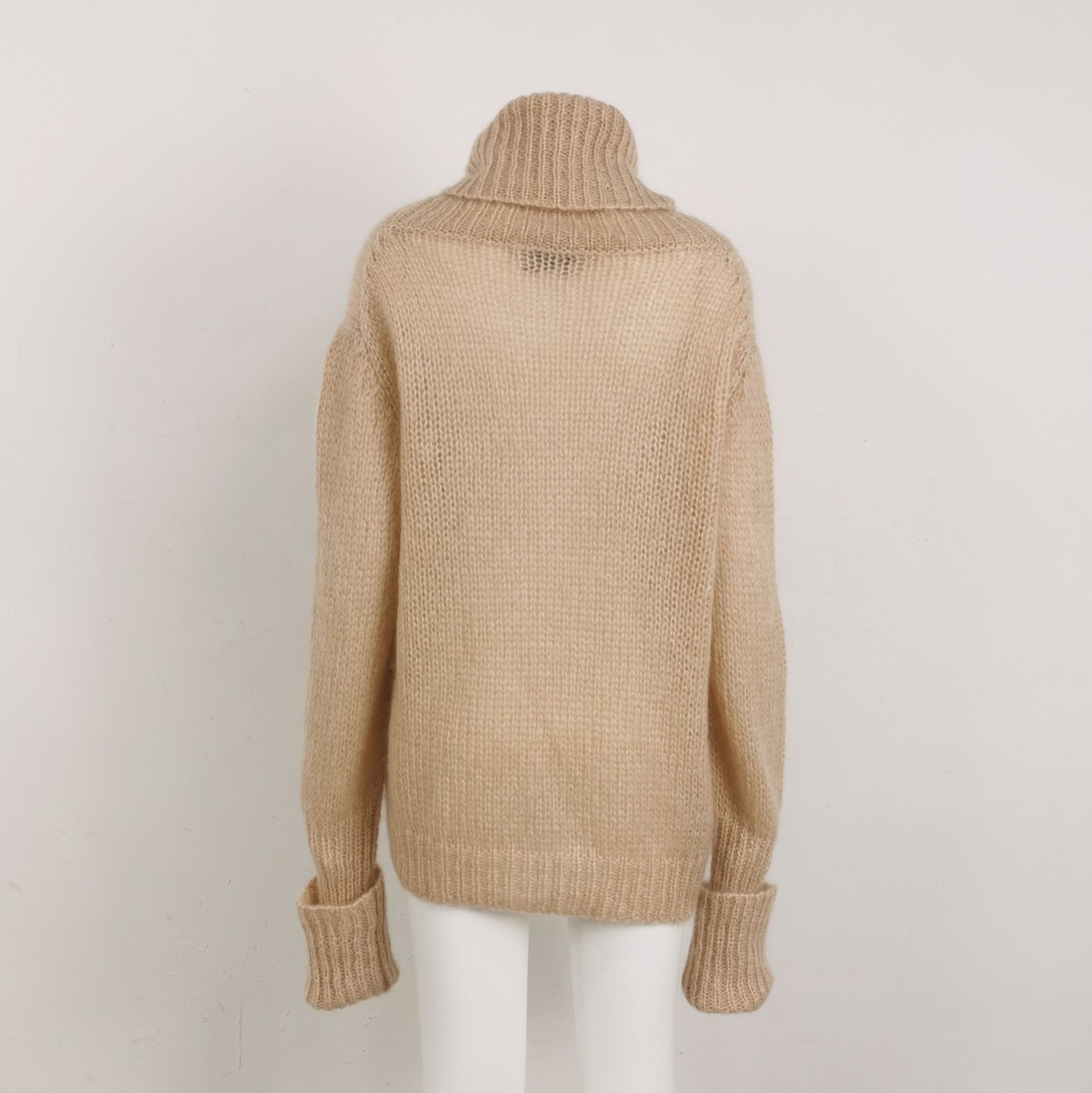 Prada Prada Beige Wool Blend Turtleneck Sweater - dmc Size M / US 6-8 / IT 42-44 - 2 Thumbnail