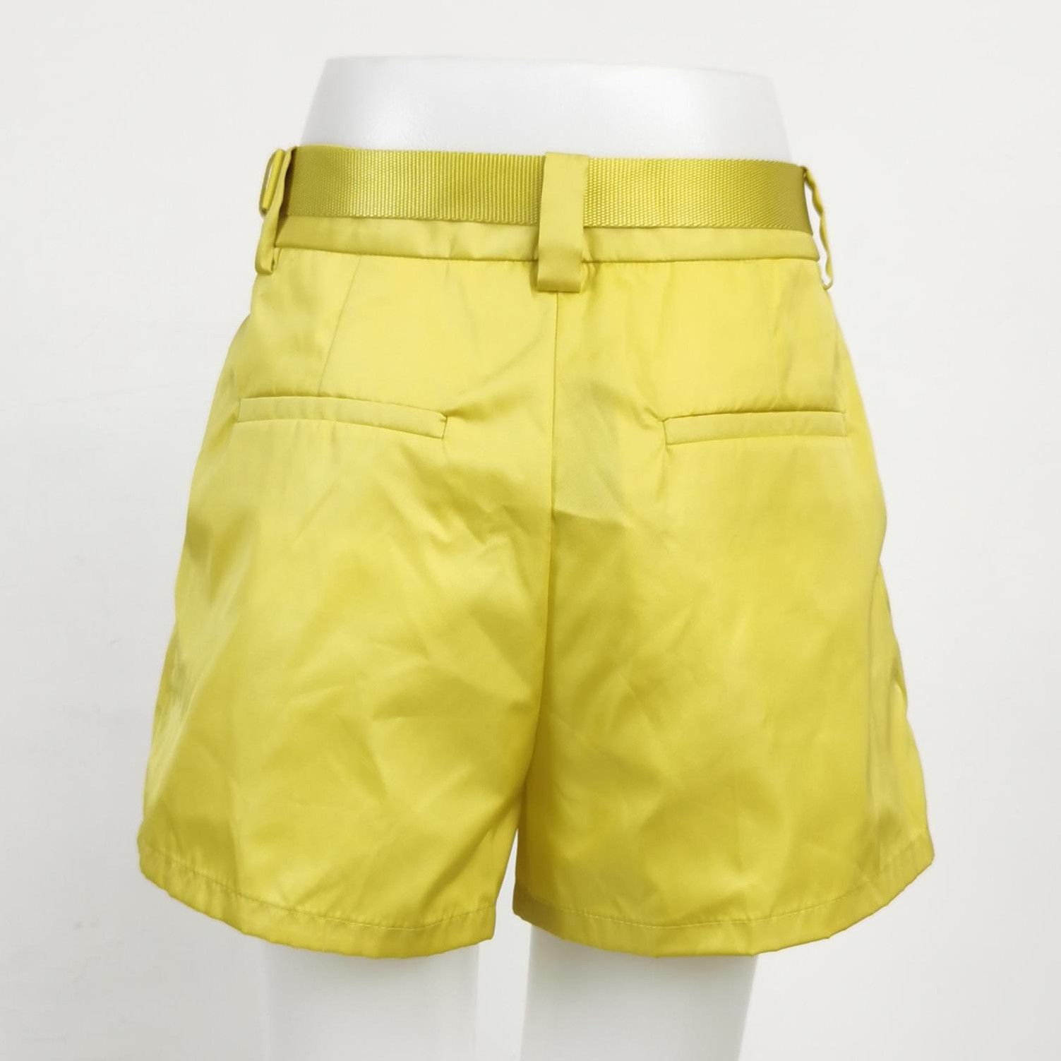 Prada Prada Yellow Belted Shorts Size 40 - dmc Size 40" / US 18 - 2 Thumbnail