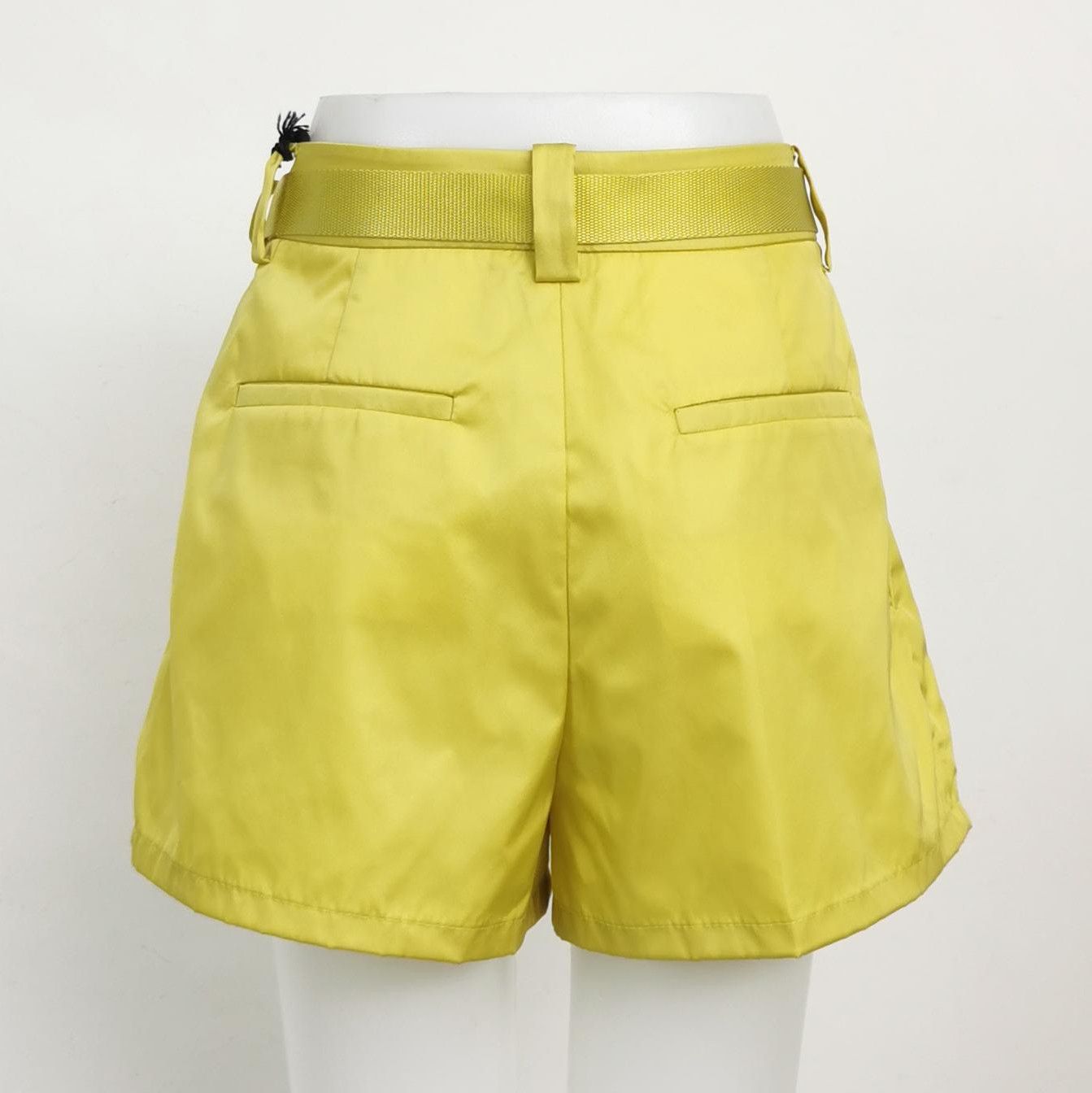 Prada Prada Yellow Belted Shorts with Pockets - dmc Size 40" / US 18 - 2 Thumbnail