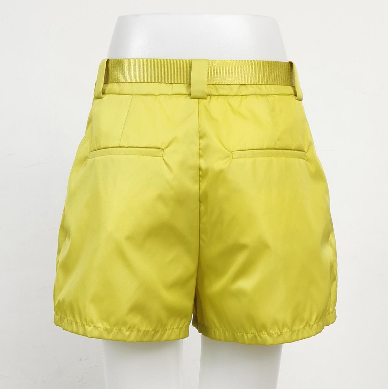 Prada Prada Yellow Belted Shorts with Pocket - dmc Size 38" / US 16 / IT 52 - 2 Thumbnail