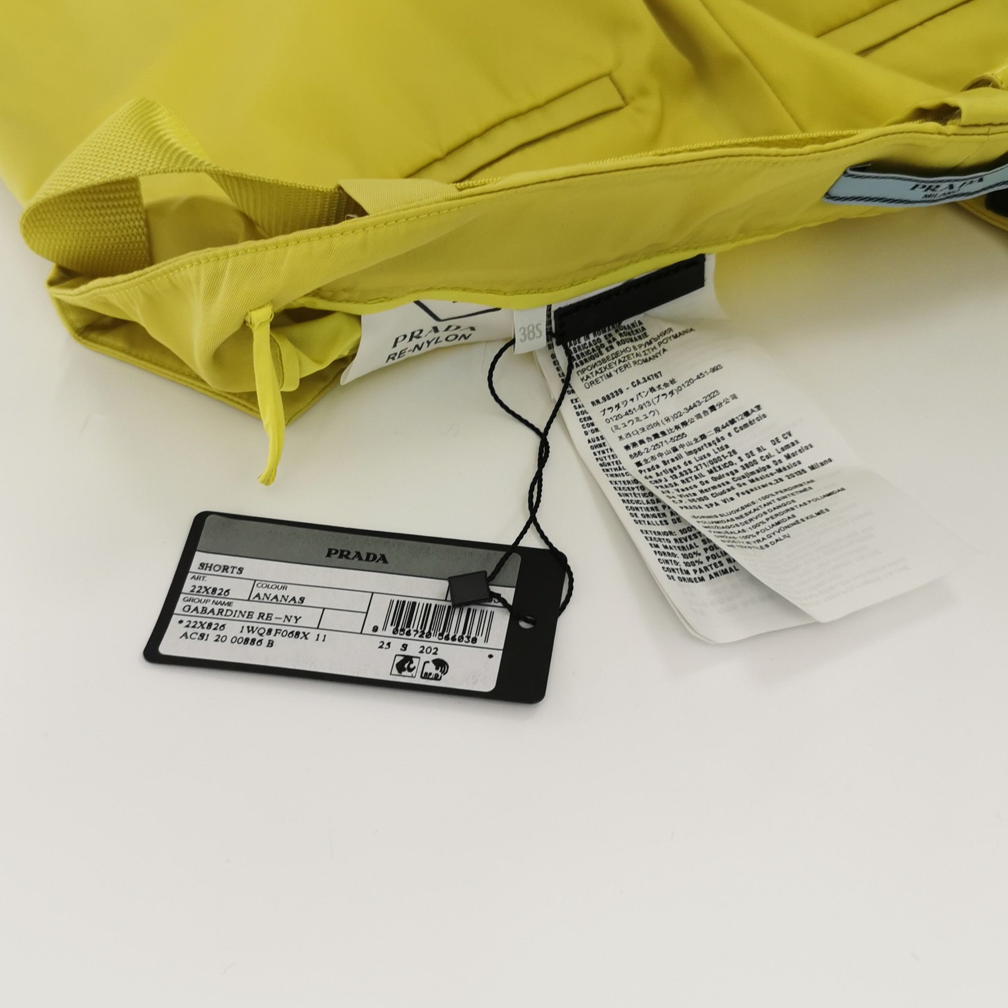 Prada Prada Yellow Belted Shorts with Pouch - dmc Size 40" / US 18 - 4 Thumbnail