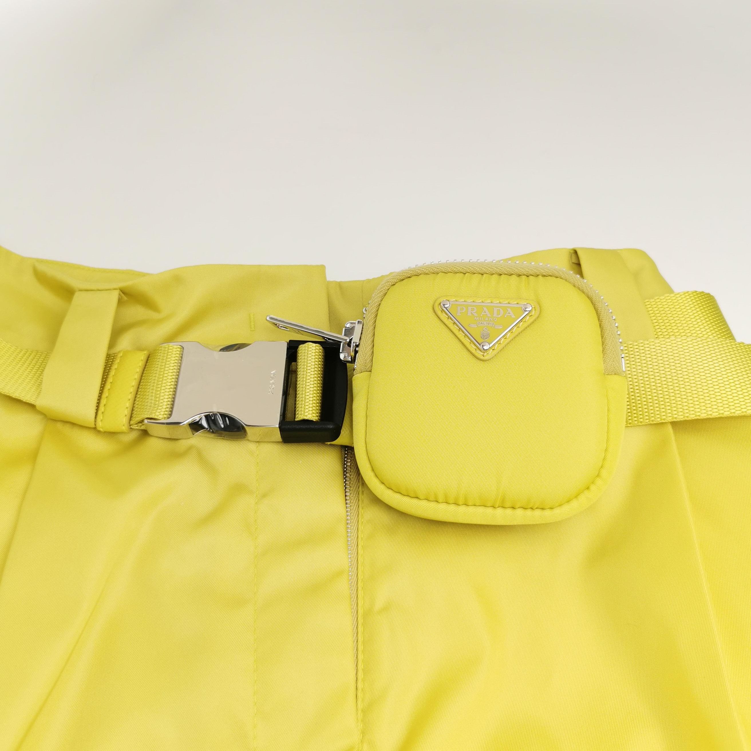 Prada Prada Yellow Belted Casual Shorts - dmc Size 40" / US 18 - 3 Thumbnail
