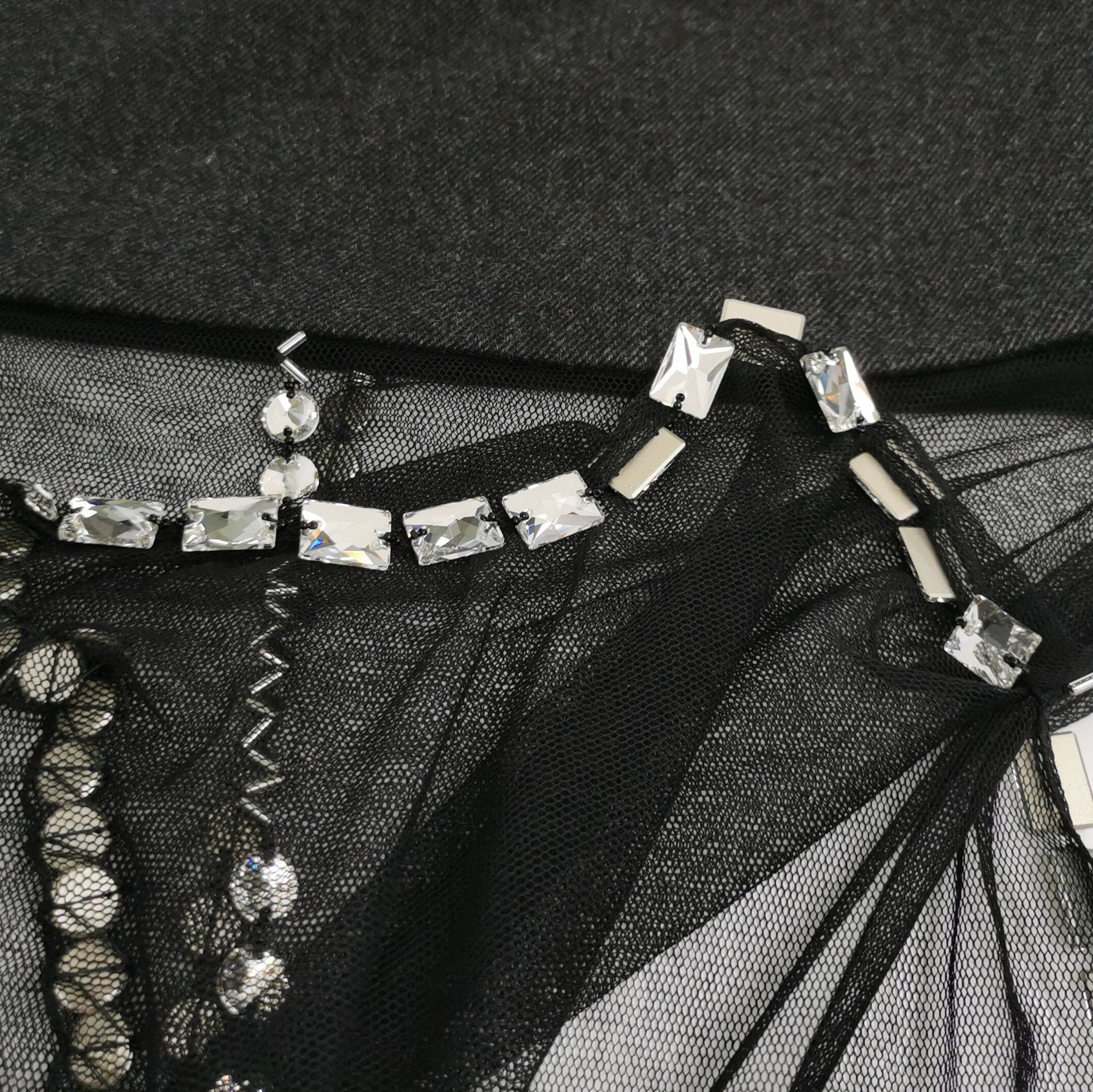 Prada Prada Cotton Beaded Maxi Skirt in Black - dmc Size 38" / US 16 / IT 52 - 3 Thumbnail