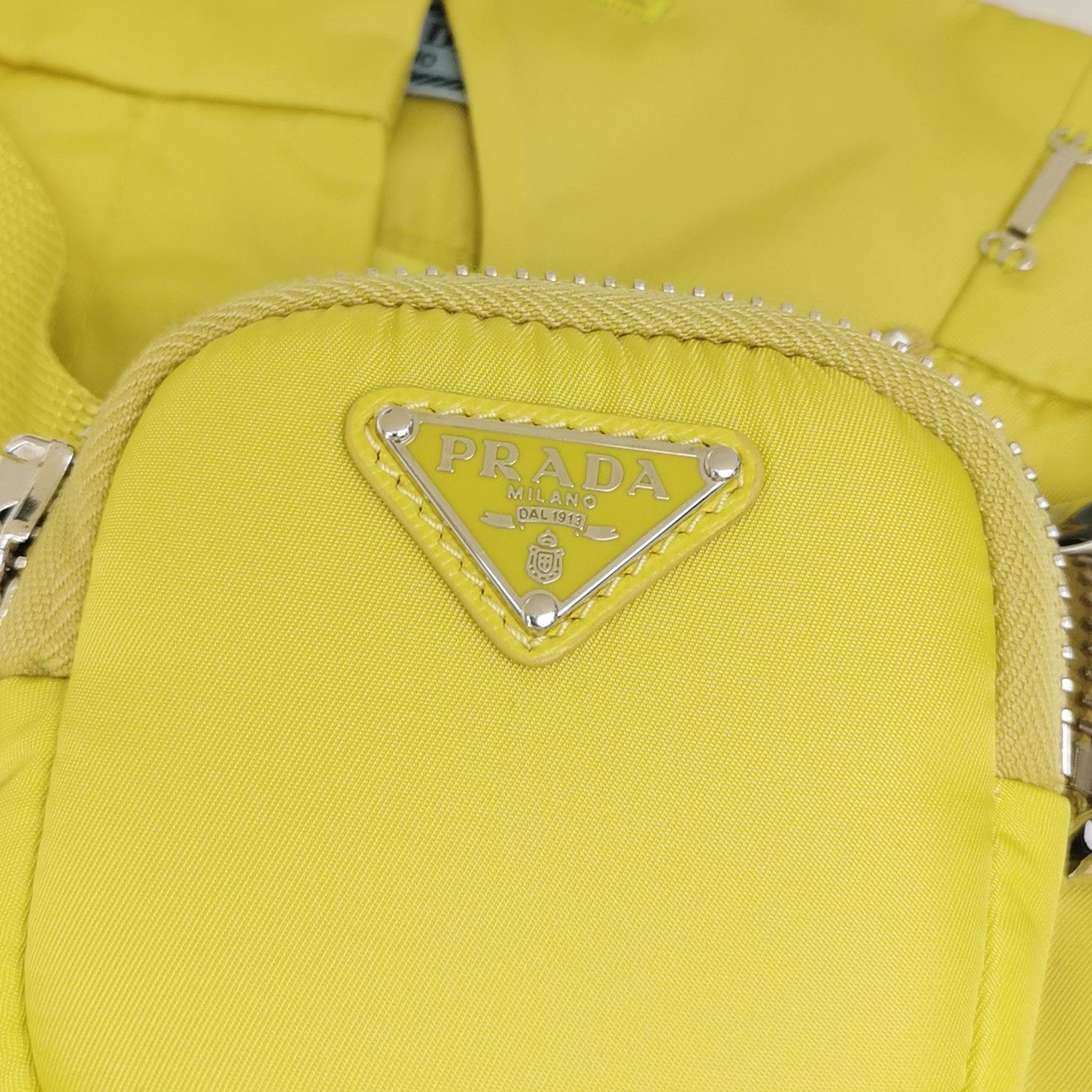 Prada Prada Yellow Belted Shorts with Logo Pouch - dmc Size 38" / US 16 / IT 52 - 3 Thumbnail