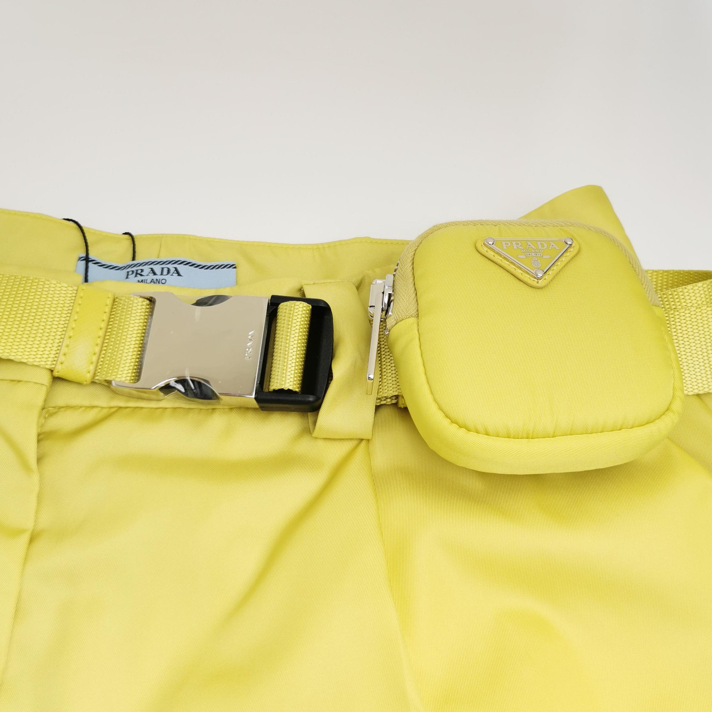 Prada Prada Yellow Belted Shorts with Pouch - dmc Size 40" / US 18 - 3 Thumbnail