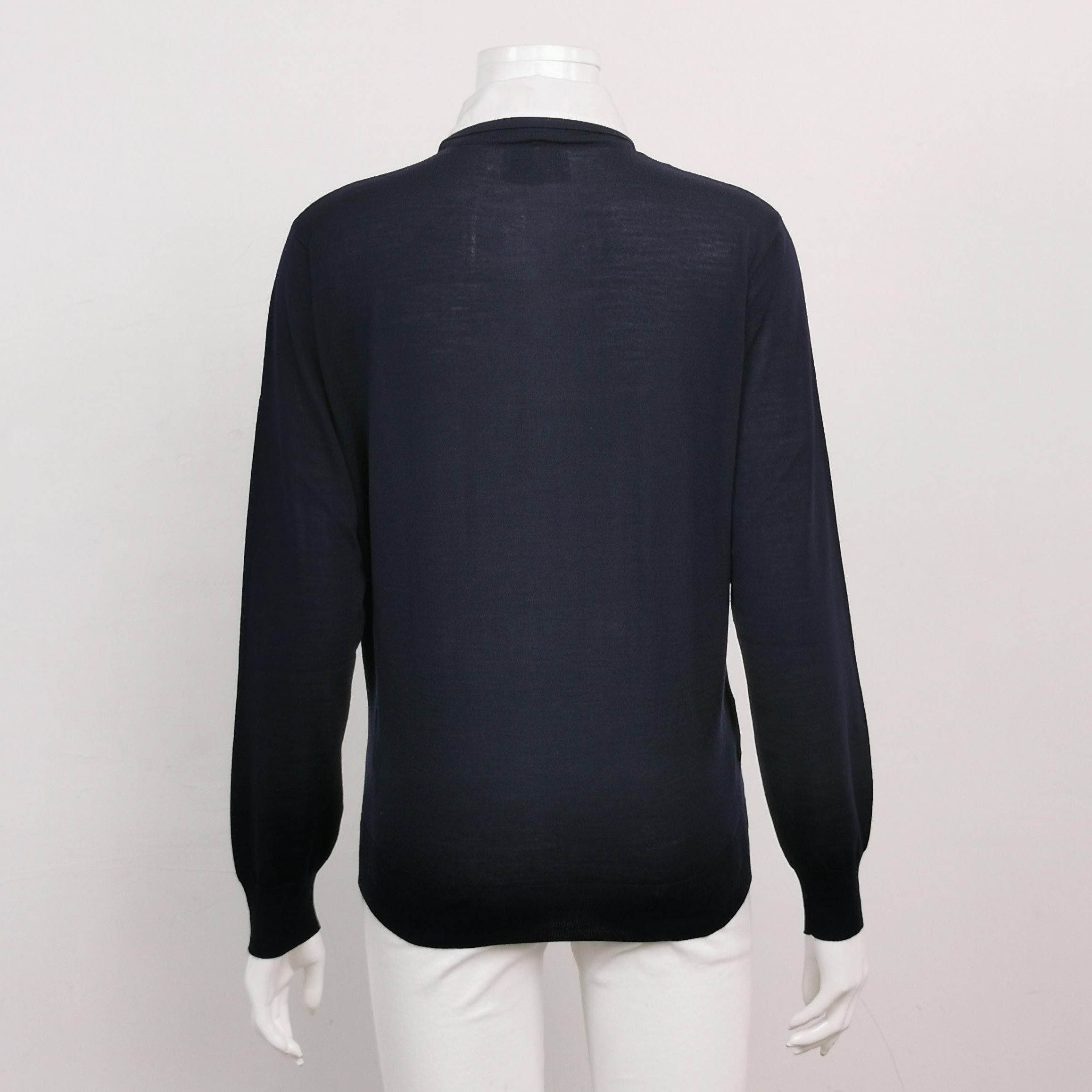 Prada Prada Color-Block Wool Knit Polo Shirt - dmc Size XXS / US 00 / IT 34 - 2 Thumbnail