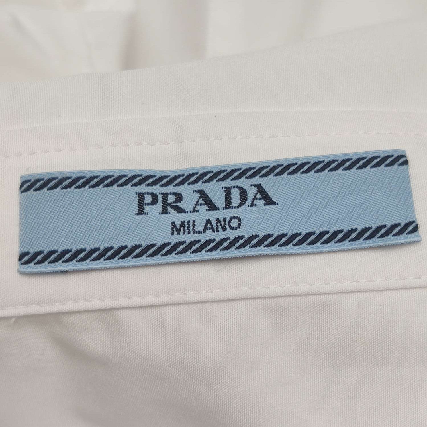 Prada Prada Cotton Poplin Button-Up Shirt - dmc Size S / US 4 / IT 40 - 4 Thumbnail