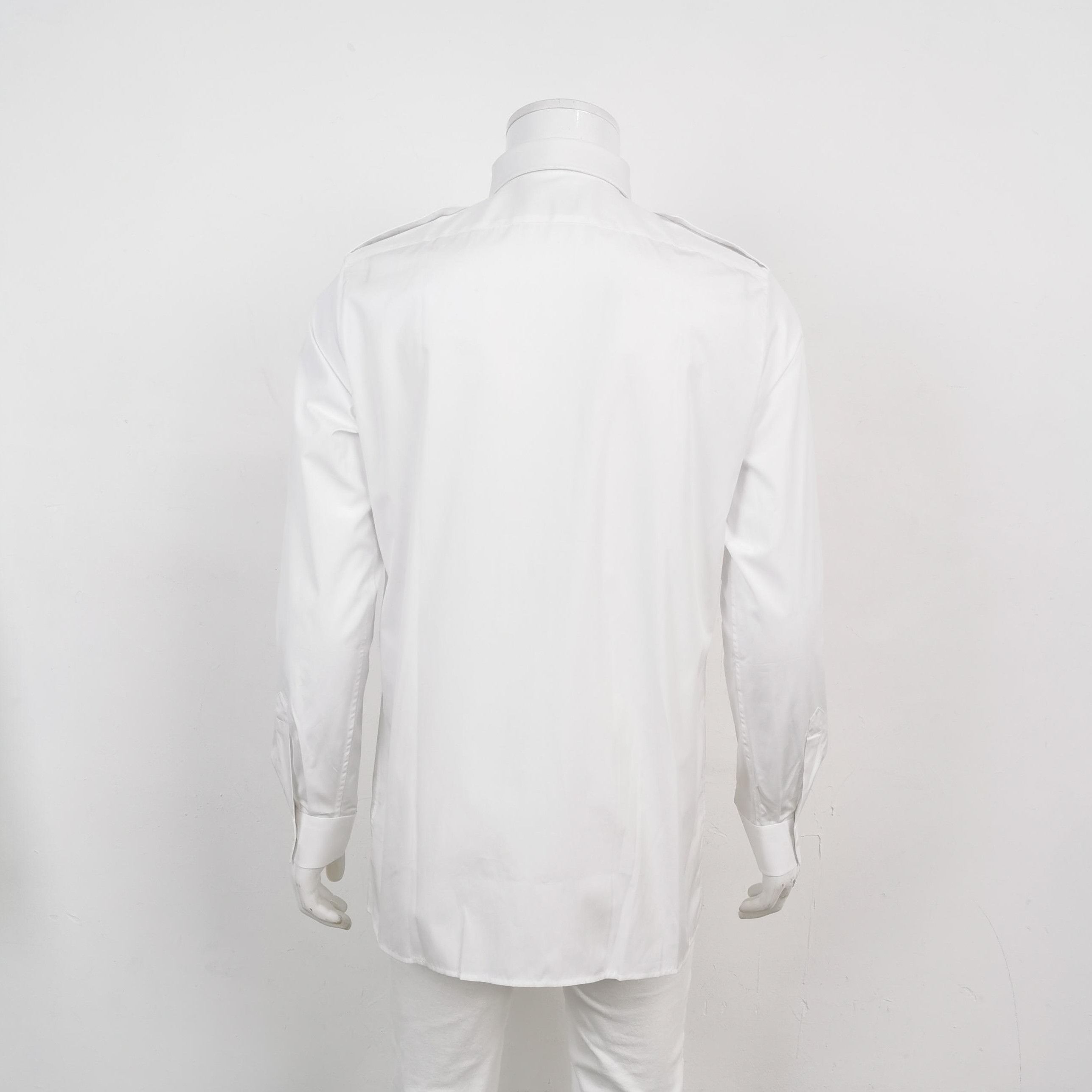 Prada Prada Classic White Long Sleeve Button-Up Shirt - dmc Size L / US 10 / IT 46 - 2 Thumbnail
