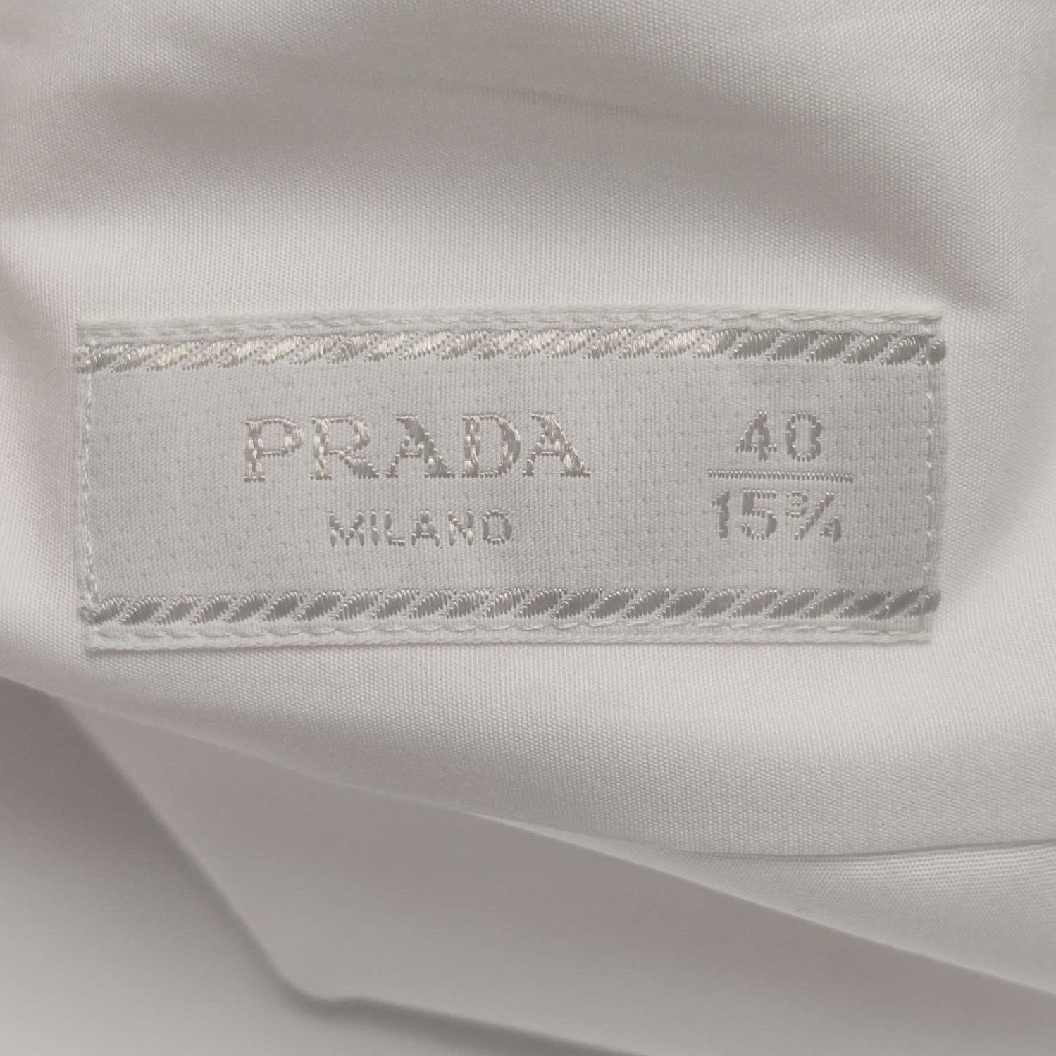 Prada Prada Classic White Long Sleeve Button-Up Shirt - dmc Size L / US 10 / IT 46 - 4 Thumbnail