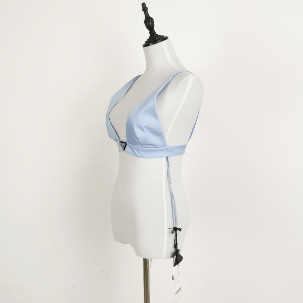 Prada Prada Triangle Logo Light Blue Vest 38 Size - dmc Size S / US 4 / IT 40 - 2 Thumbnail
