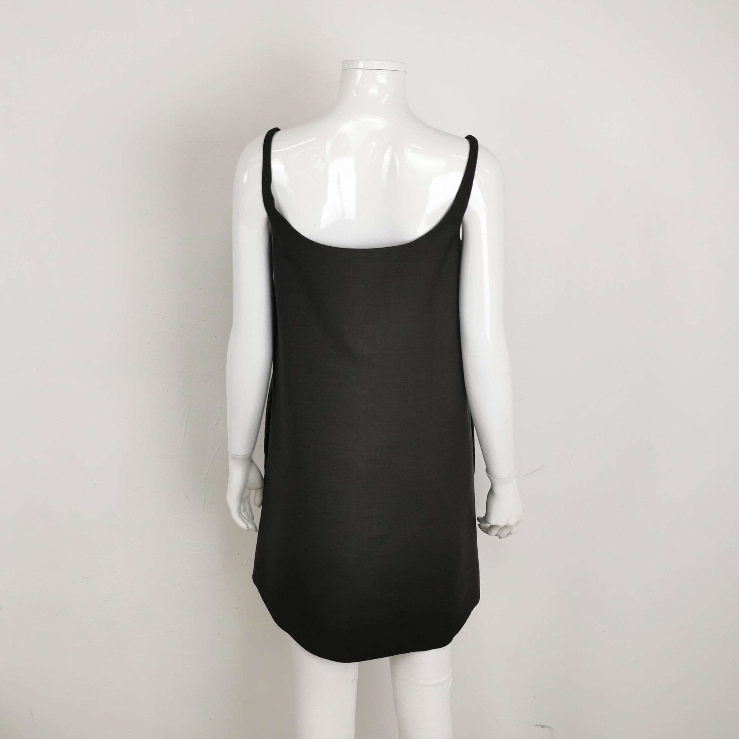 Prada Prada Wool Solid Color Cami Dress - dmc Size S / US 4 / IT 40 - 2 Thumbnail
