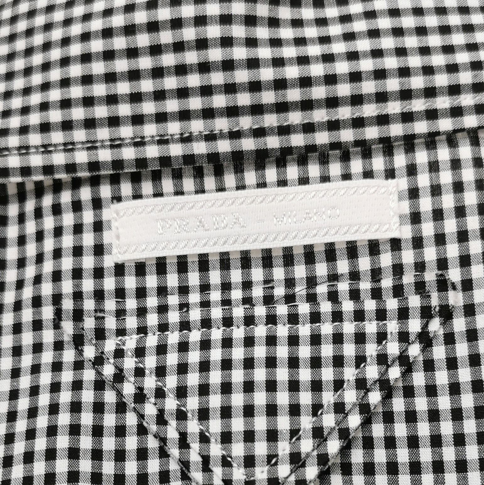 Prada Prada Colorblocked Cotton Cropped Shirt - dmc Size M / US 6-8 / IT 42-44 - 3 Thumbnail