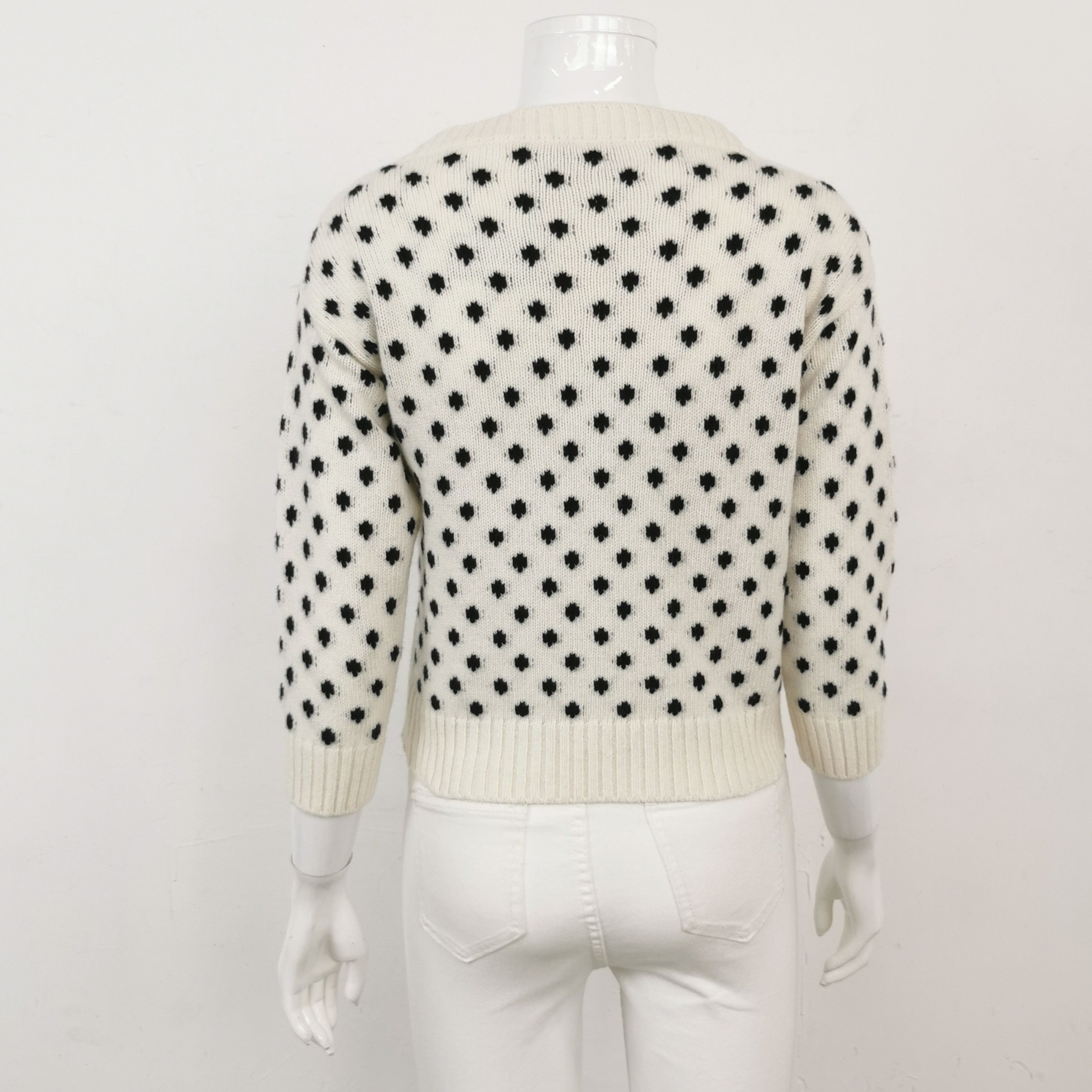 Prada Prada Color-Block Knit Sweater with Polka Dots - dmc Size XXS / US 00 / IT 34 - 2 Thumbnail