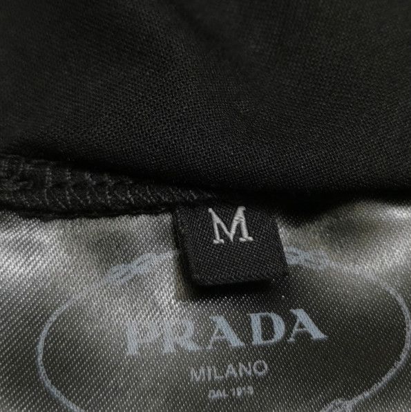 Prada Prada Classic Cotton Black T-Shirt - dmc Size M / US 6-8 / IT 42-44 - 6 Thumbnail