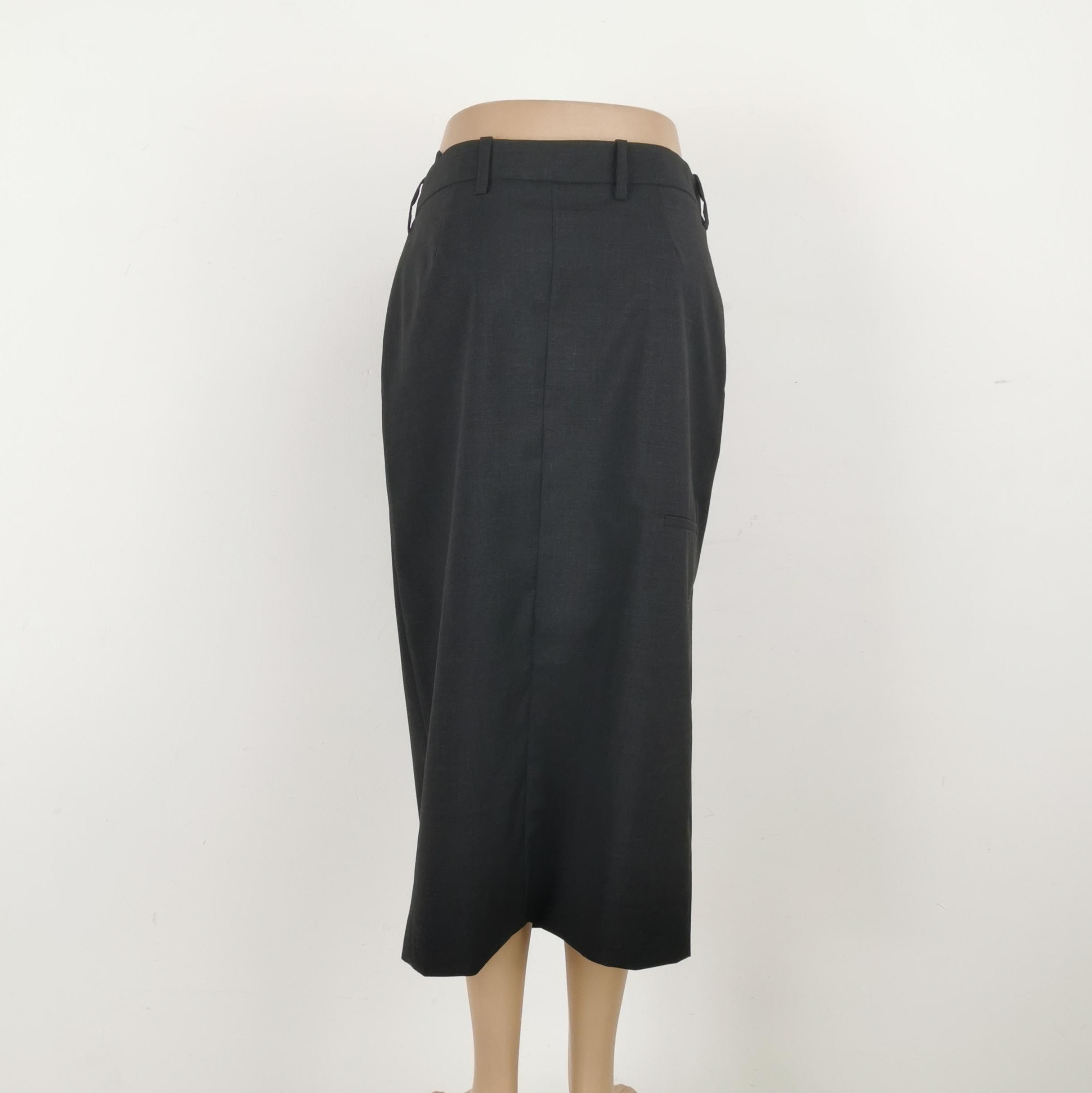 Prada Prada Wool Solid Midi Skirt Size 40 - dmc Size 40" / US 18 - 3 Thumbnail